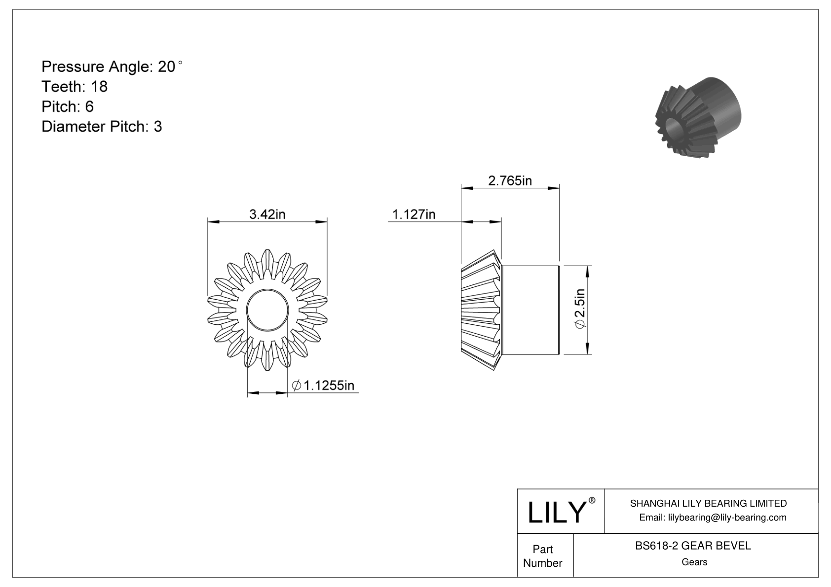 BS618-2 GEAR BEVEL 锥齿轮 cad drawing