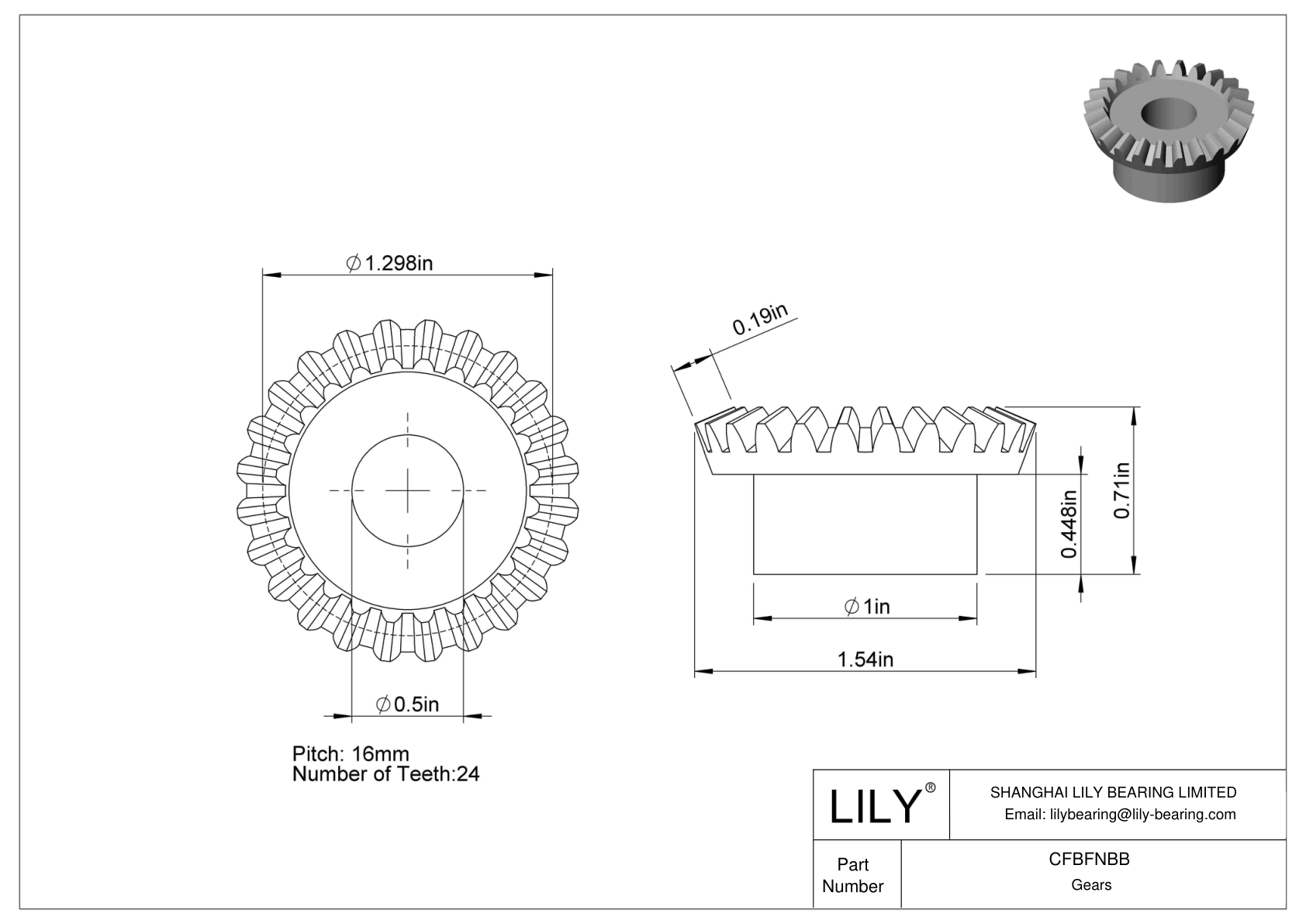 CFBFNBB Inch Gears cad drawing