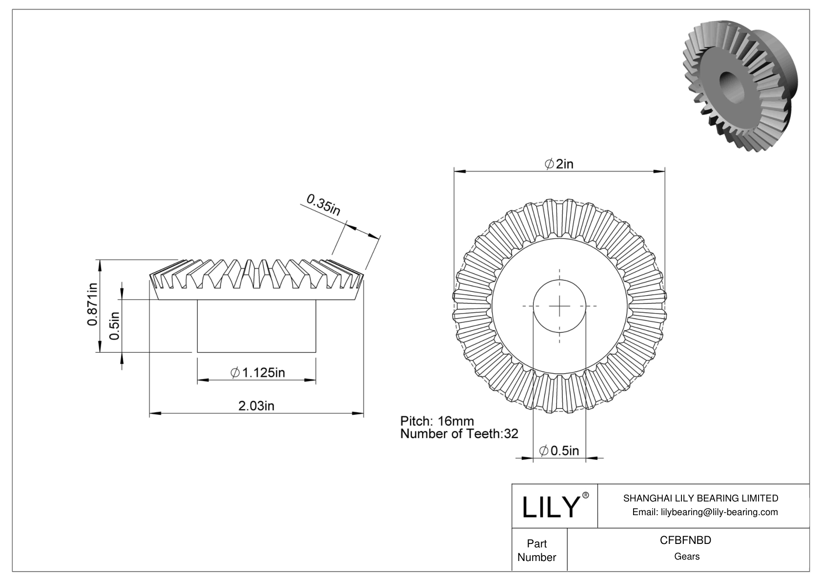 CFBFNBD Inch Gears cad drawing