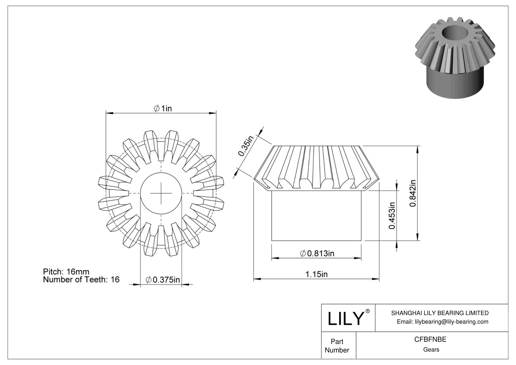 CFBFNBE 英制小齿轮 cad drawing