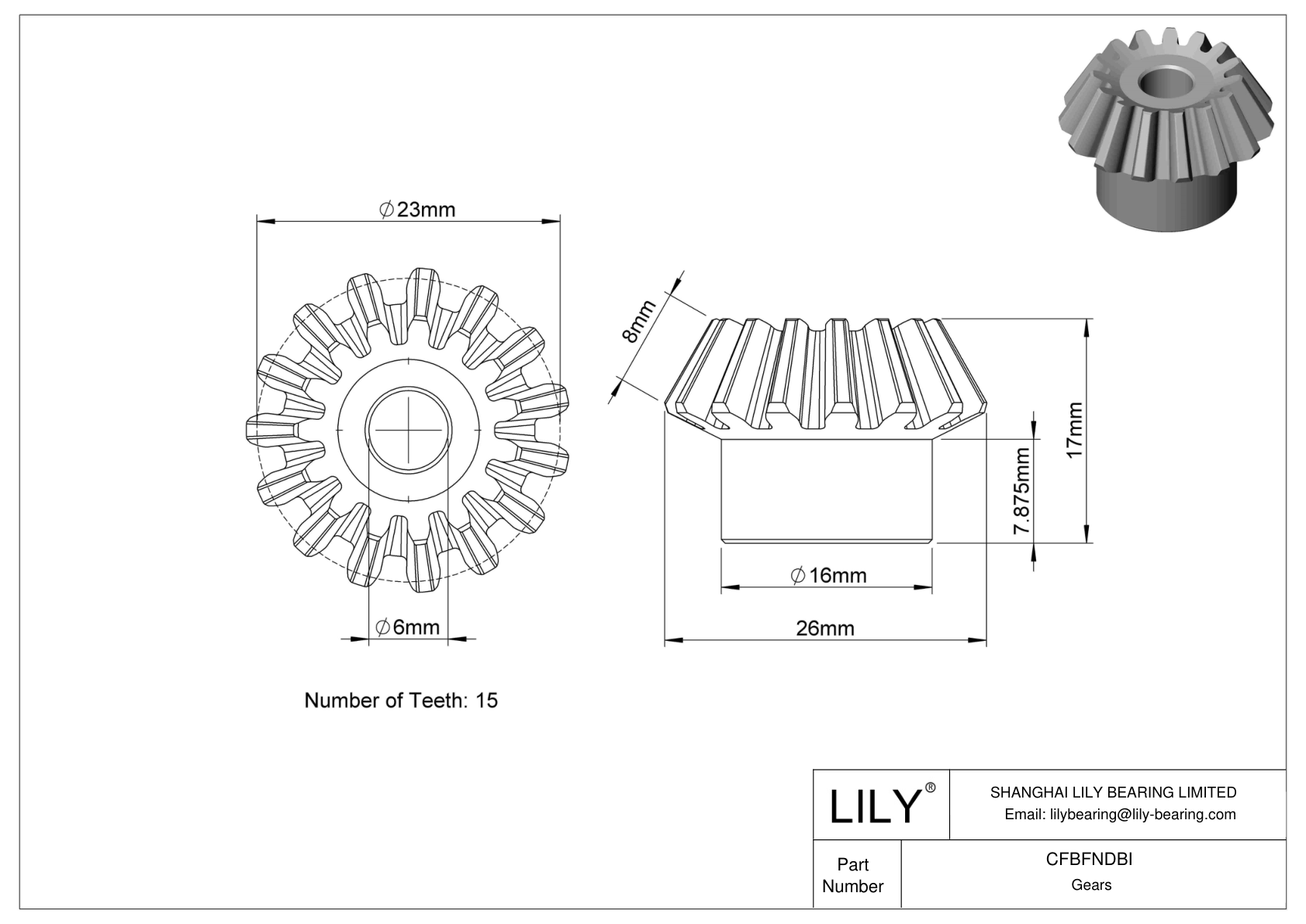 CFBFNDBI Metric Pinions cad drawing