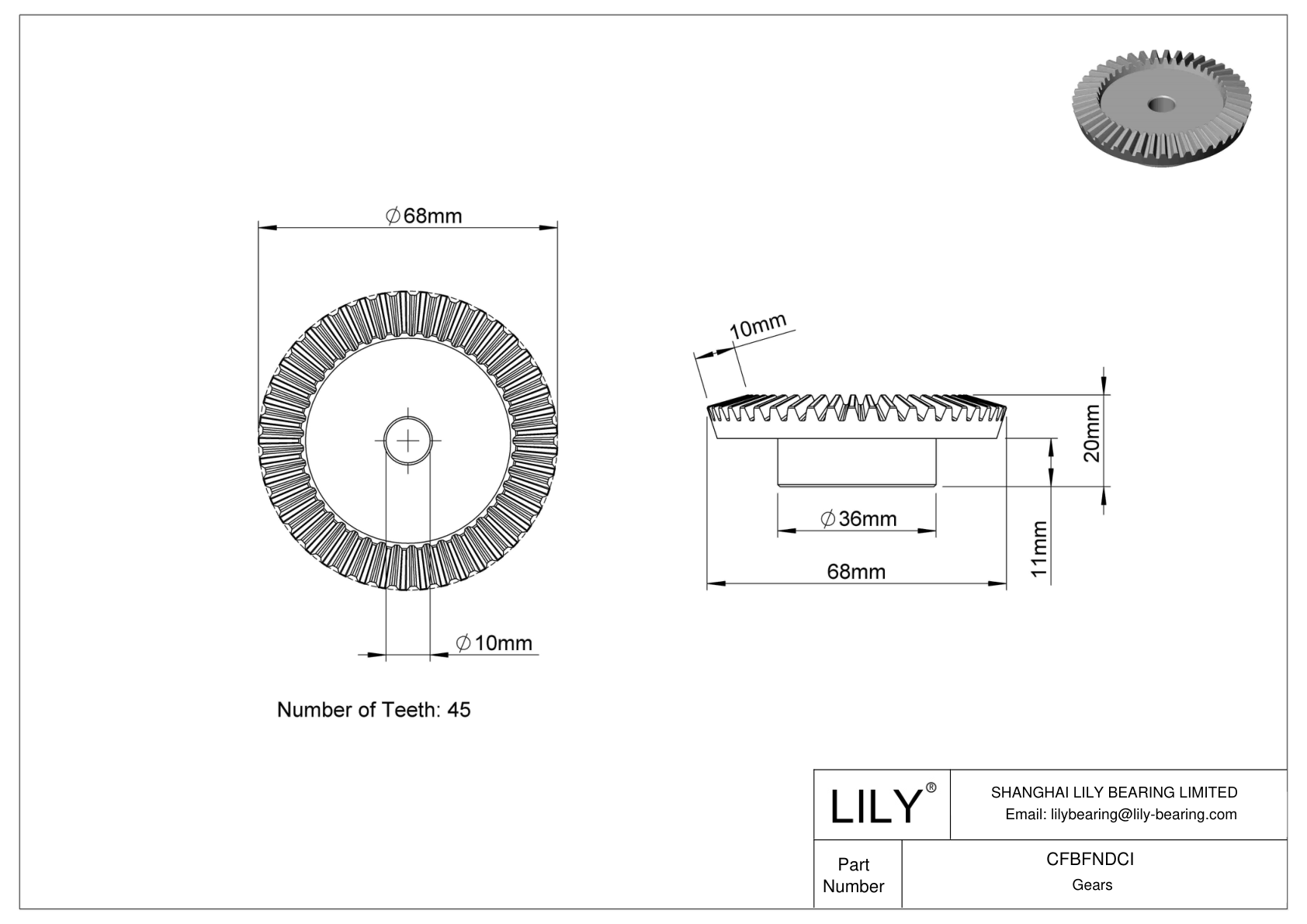 CFBFNDCI 公制齿轮 cad drawing