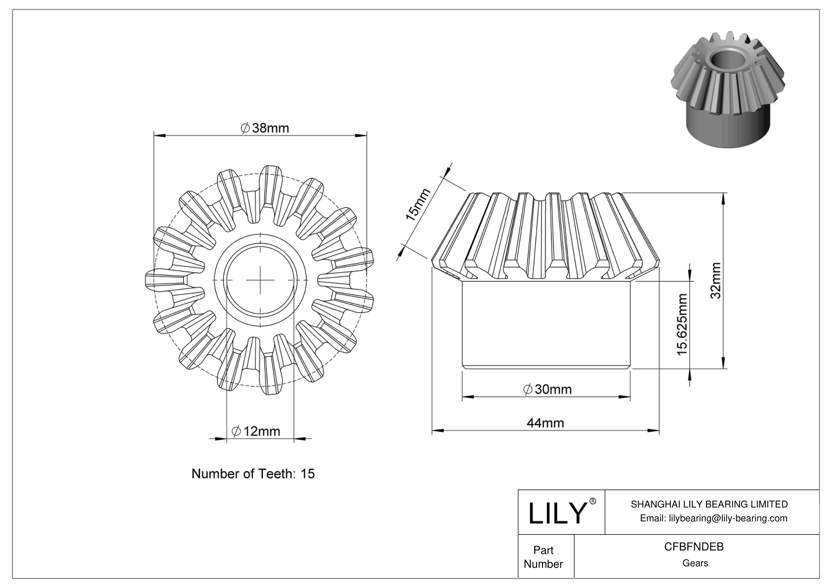 CFBFNDEB 公制小齿轮 cad drawing