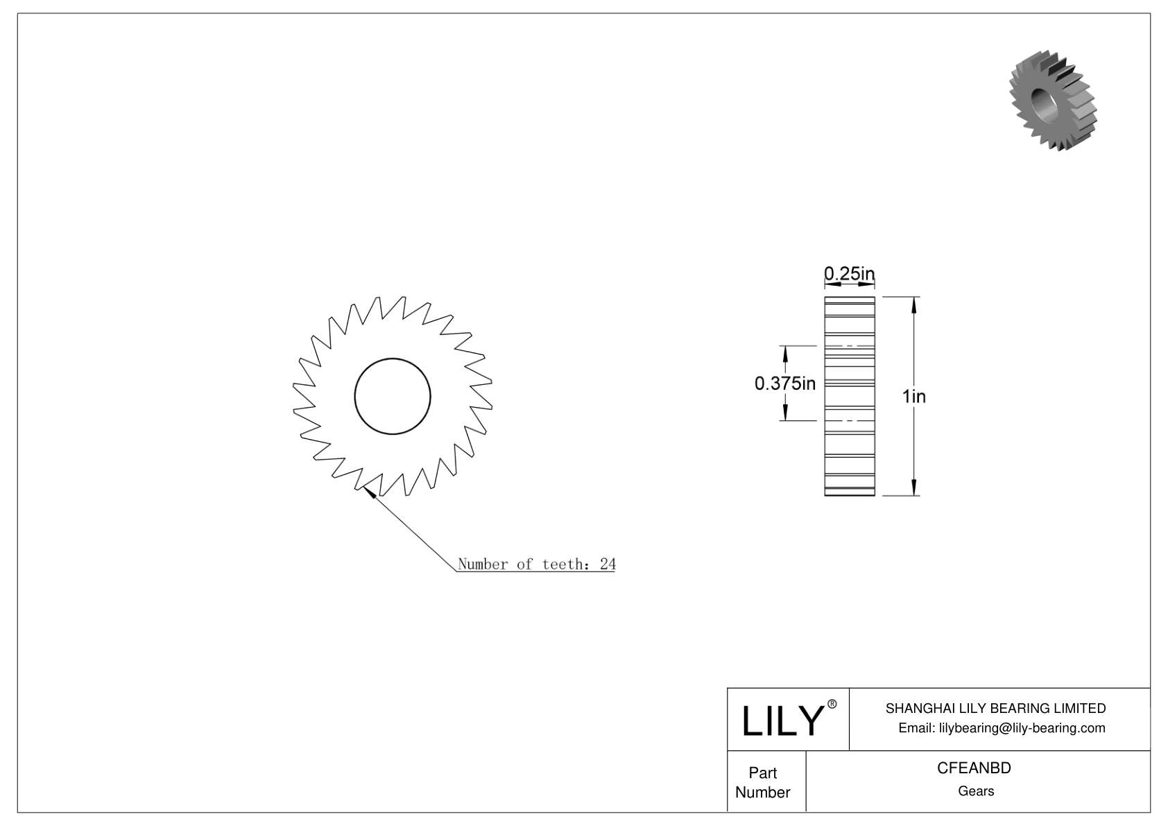 CFEANBD Gears cad drawing