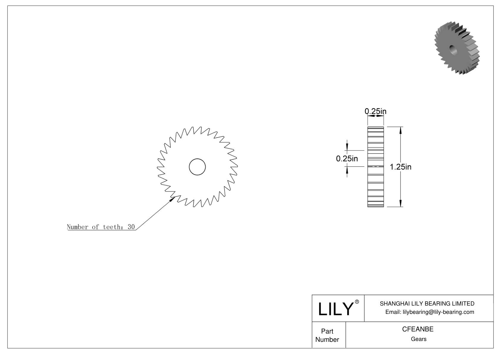 CFEANBE Gears cad drawing
