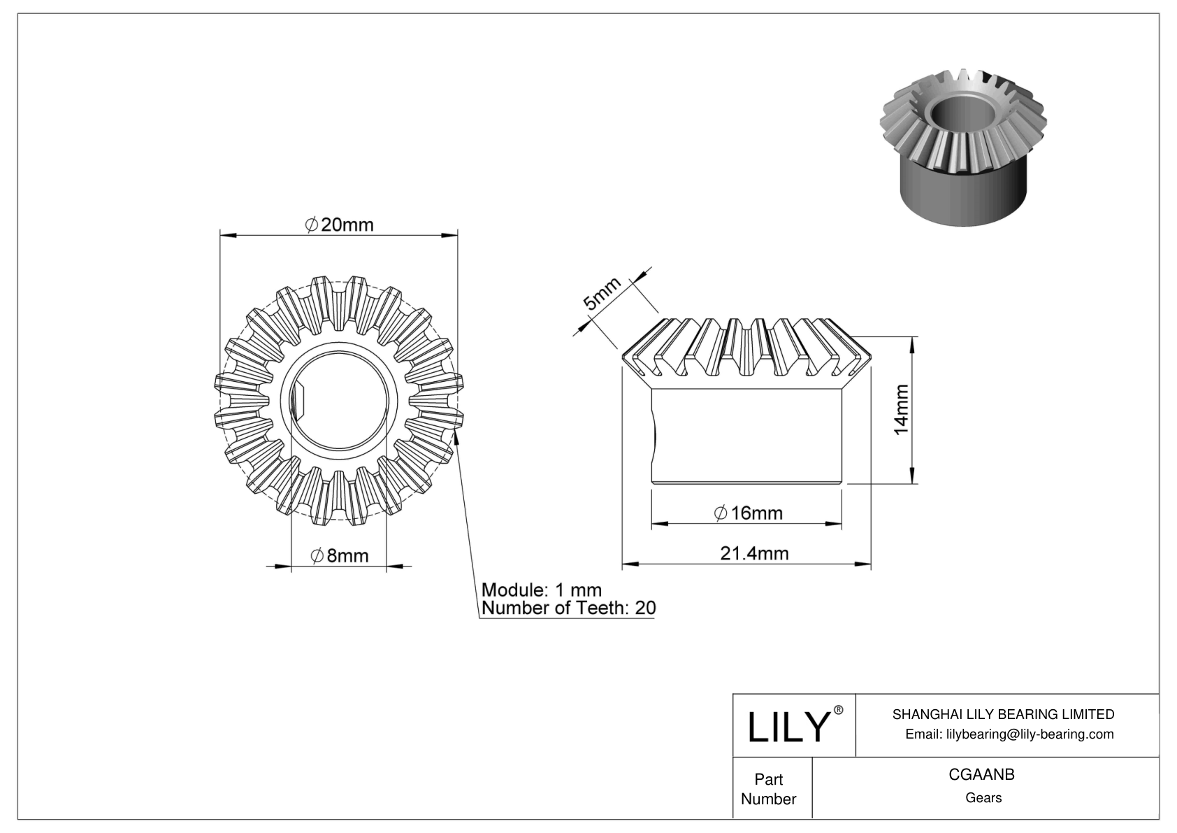 CGAANB Metric Gears cad drawing