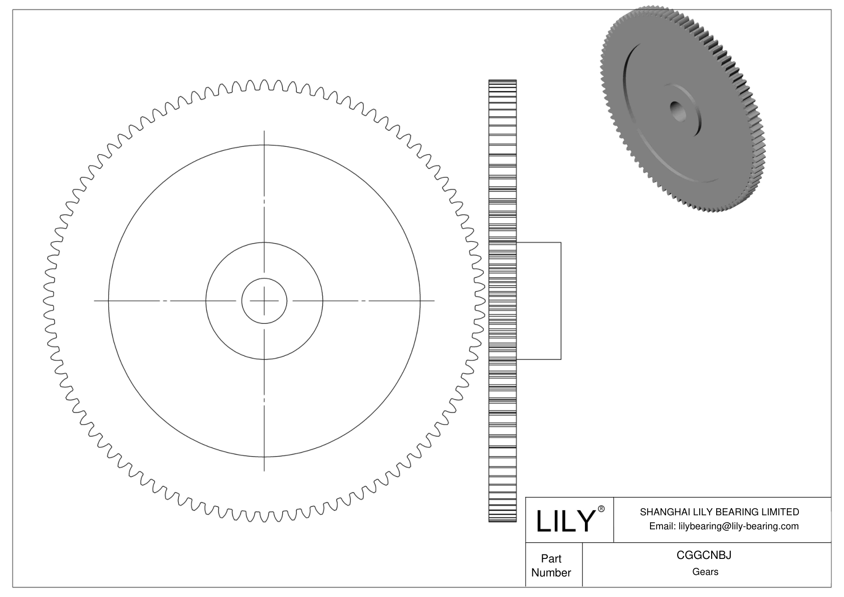 CGGCNBJ 塑料英制齿轮 - 20° 压力角 cad drawing