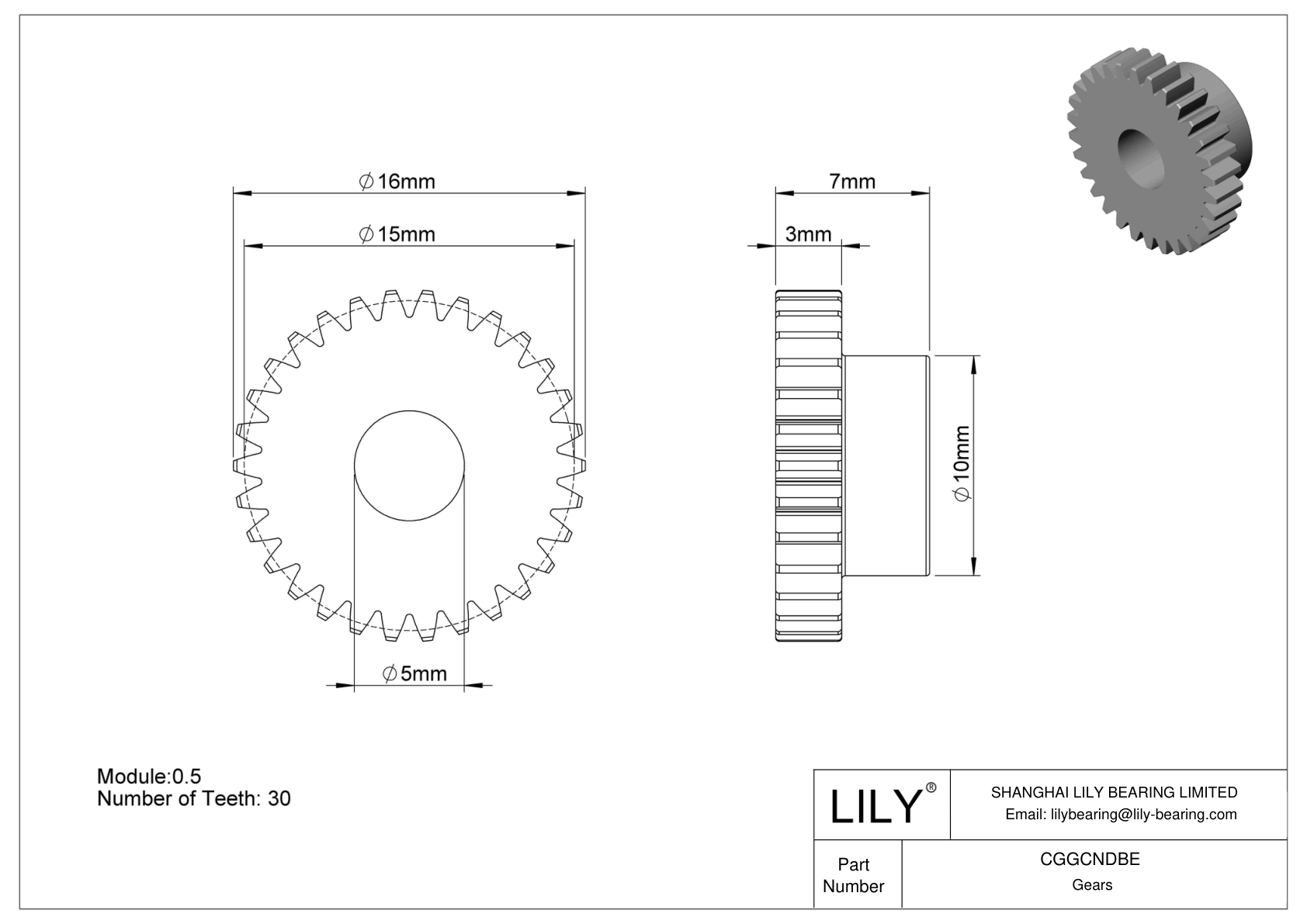 CGGCNDBE 塑料公制齿轮 - 20° 压力角 cad drawing