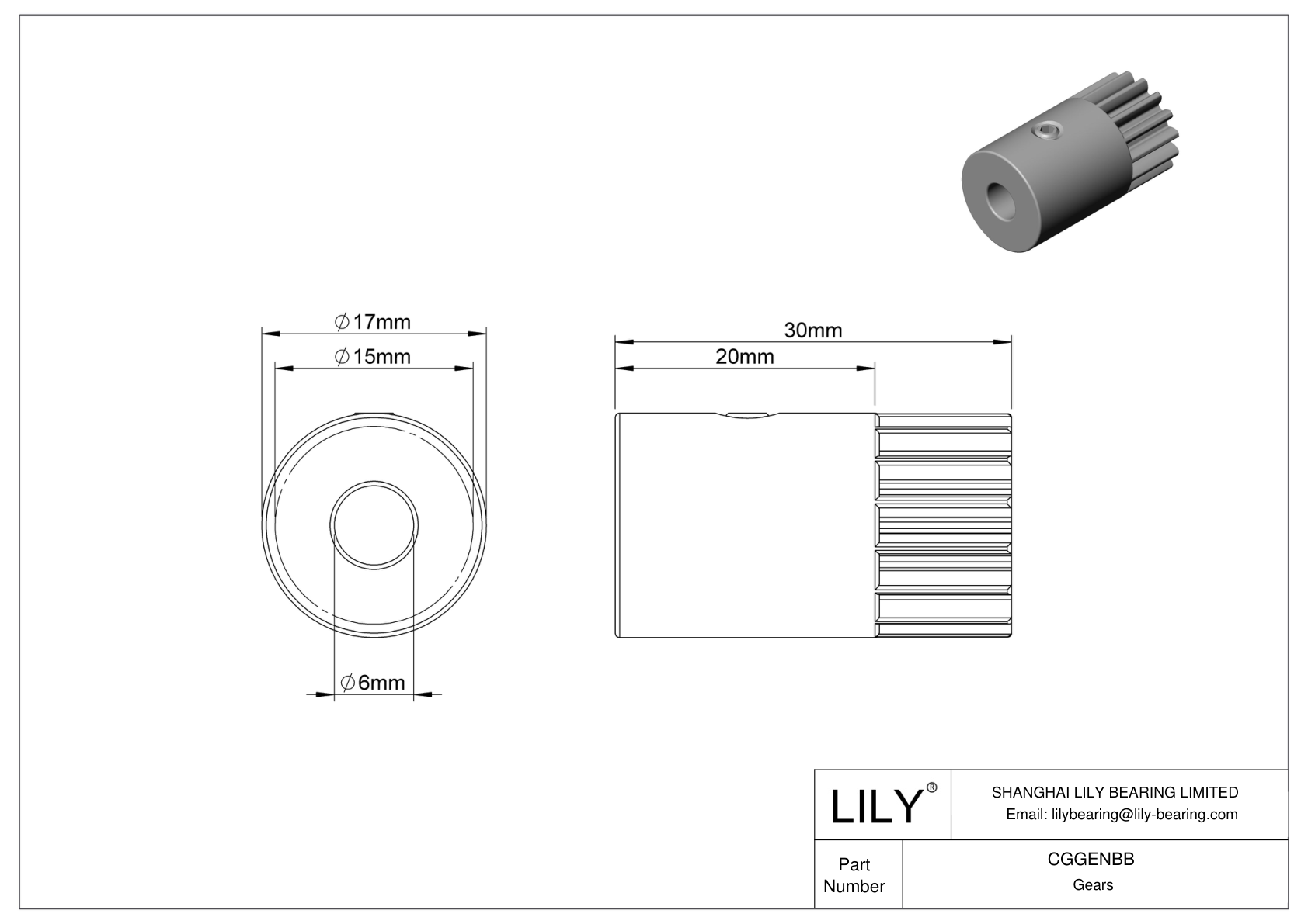 CGGENBB 金属公制齿轮 - 20° 压力角 cad drawing