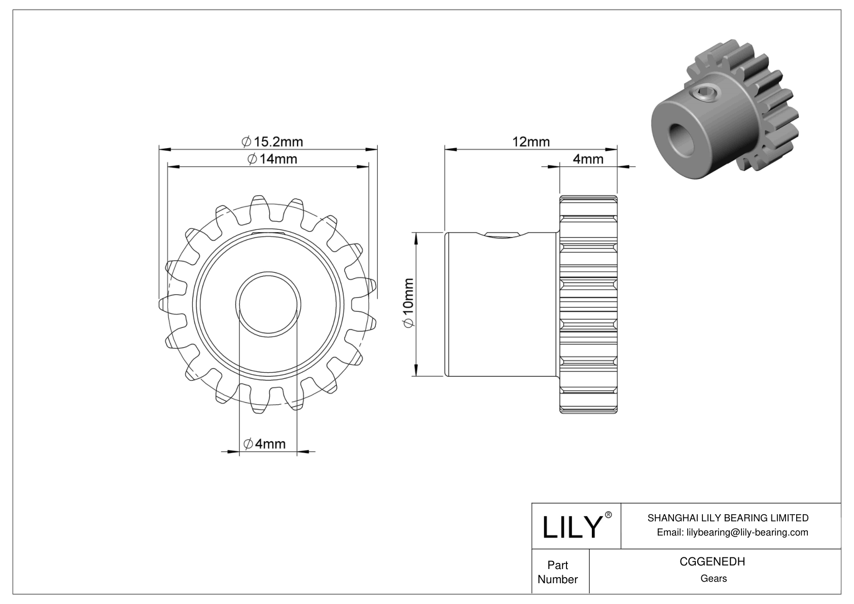 CGGENEDH Engranajes métricos metálicos - Ángulo de presión de 20 cad drawing