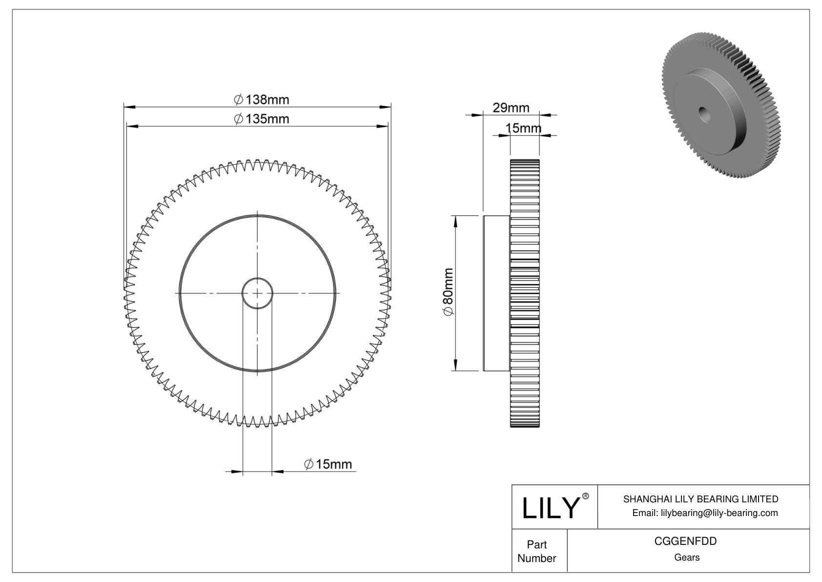 CGGENFDD 金属公制齿轮 - 20° 压力角 cad drawing