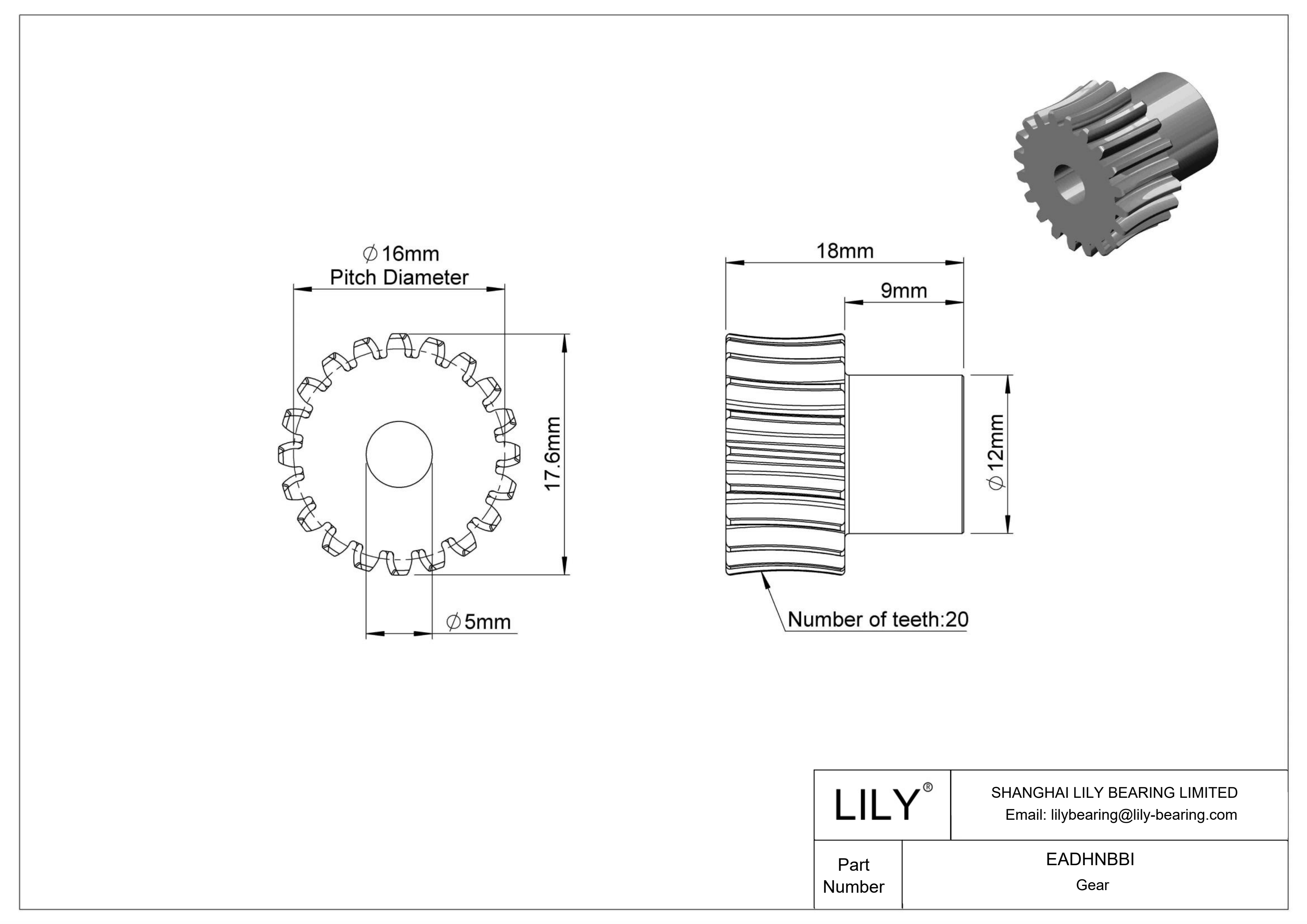 EADHNBBI 塑料蜗轮 cad drawing