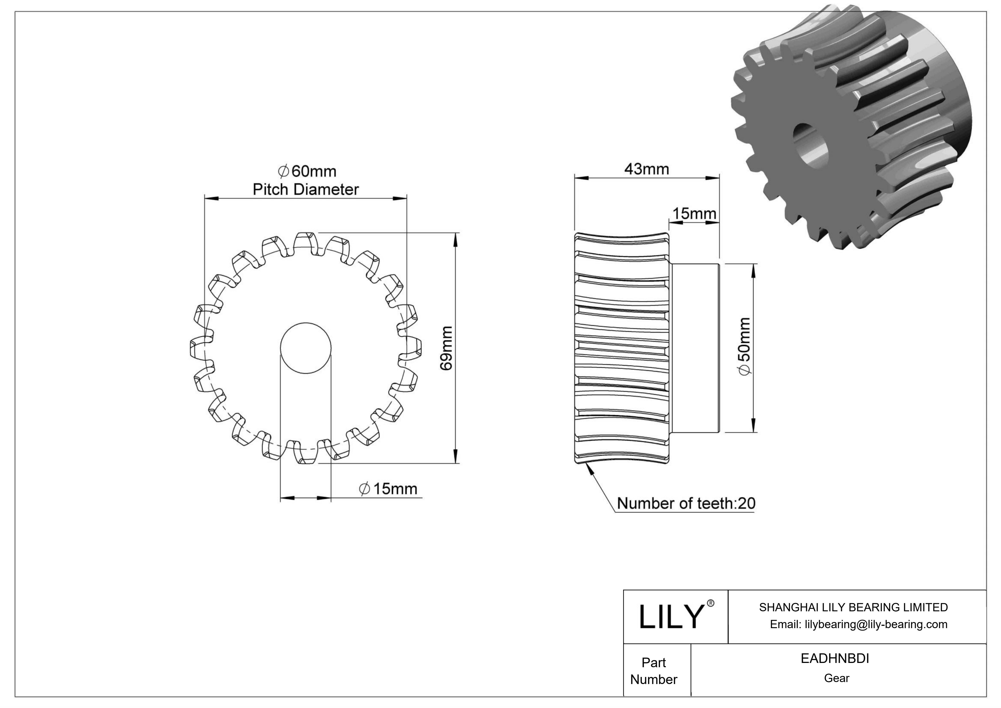 EADHNBDI 塑料蜗轮 cad drawing