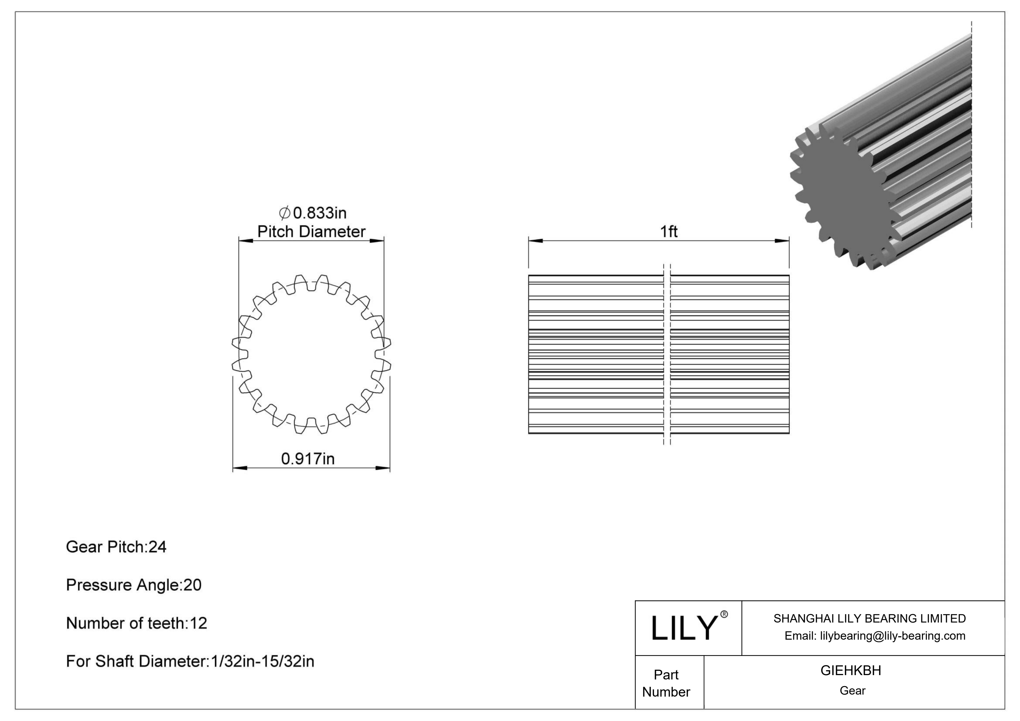 GIEHKBH Culata de varilla de engranaje cad drawing