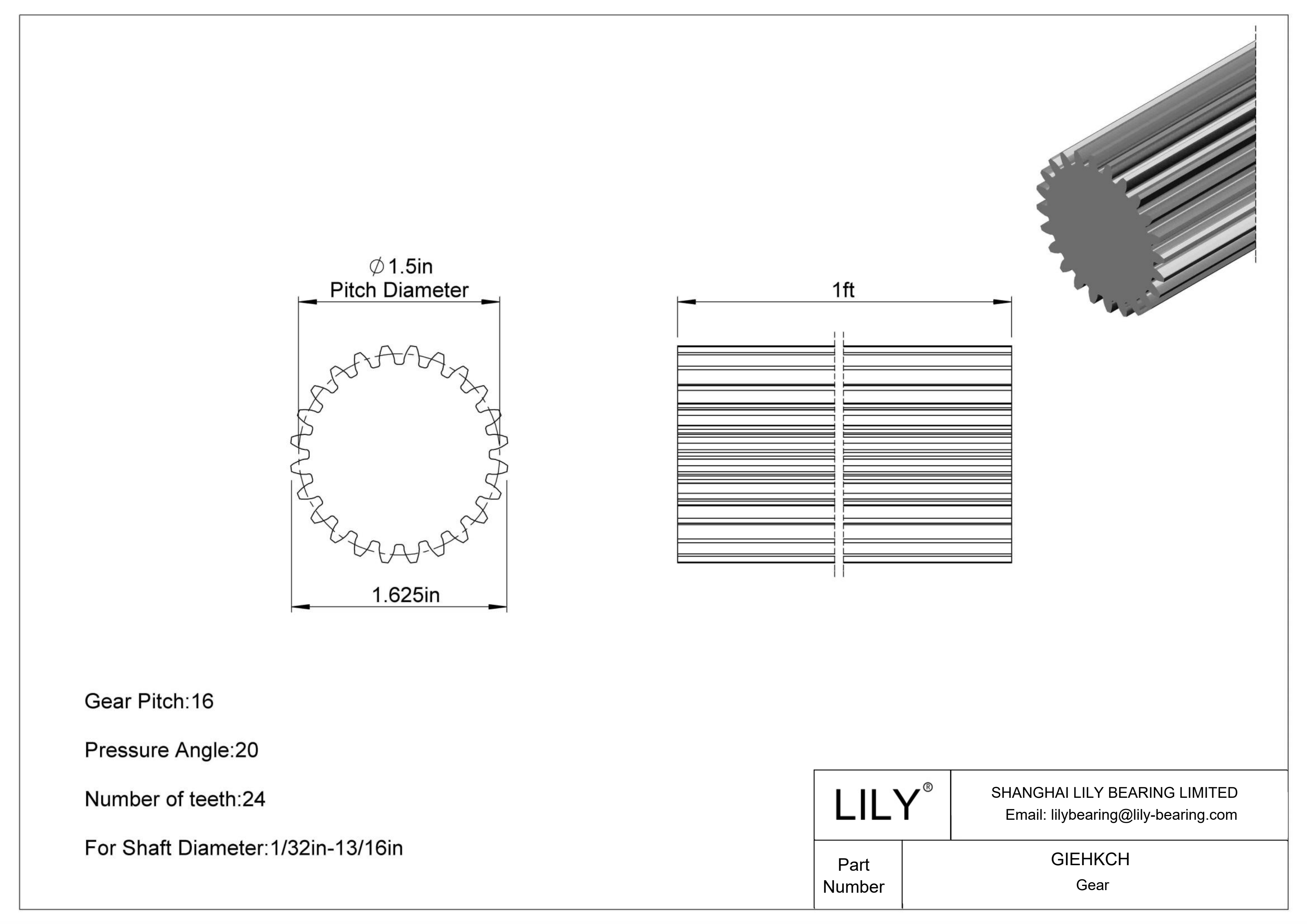 GIEHKCH Culata de varilla de engranaje cad drawing