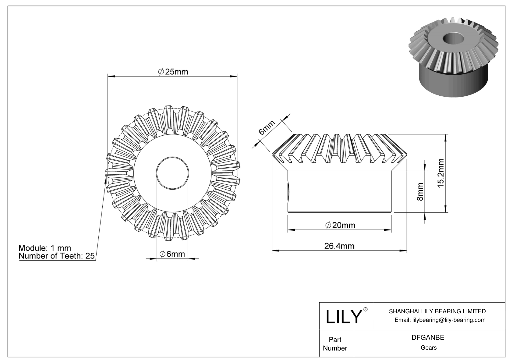 DFGANBE Metric Gears cad drawing