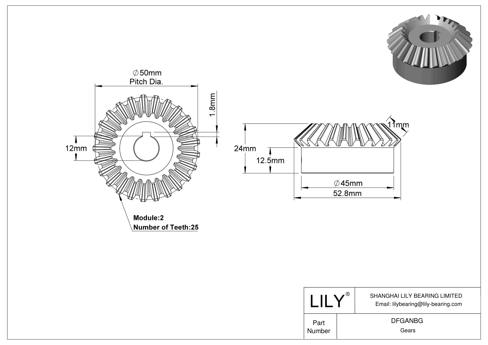 DFGANBG 公制齿轮 cad drawing