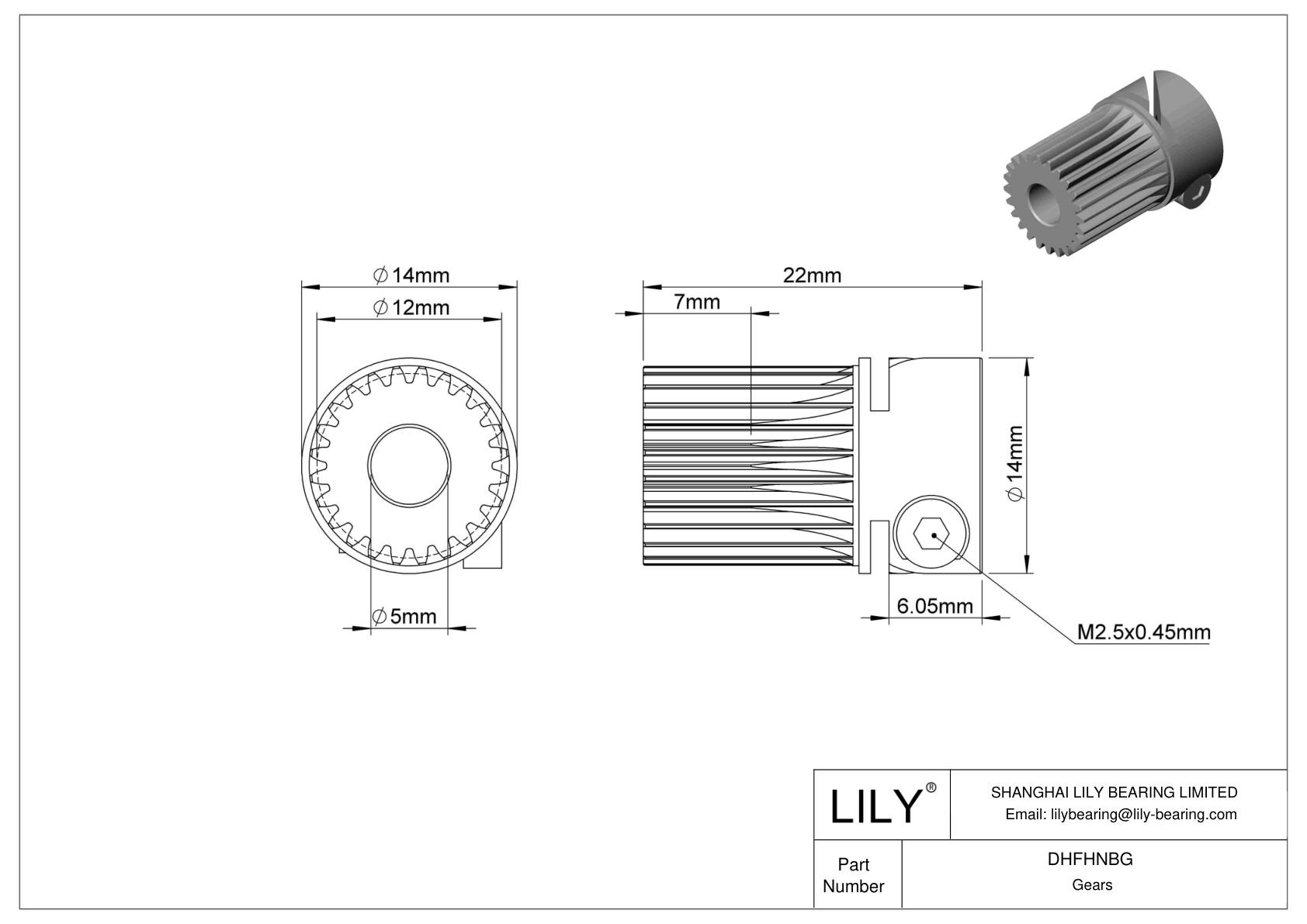 DHFHNBG 金属公制齿轮 - 20° 压力角 cad drawing