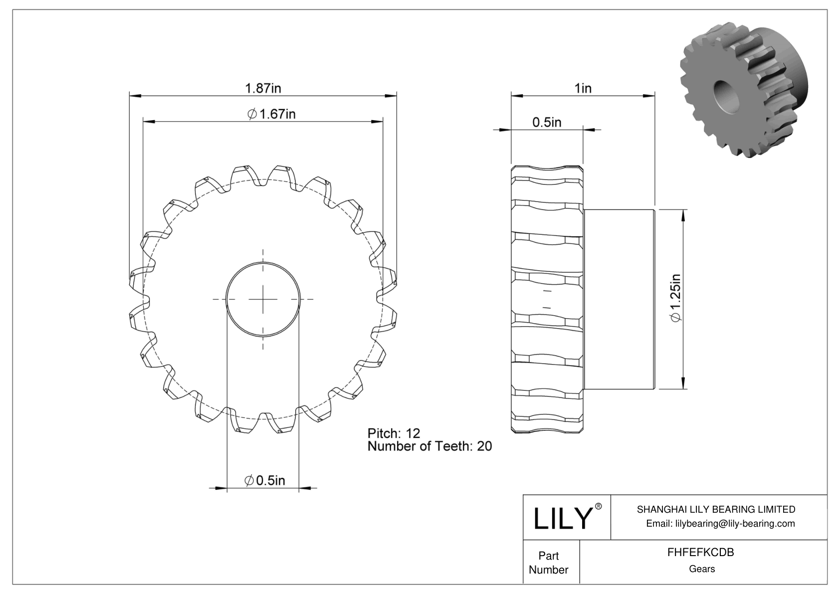 FHFEFKCDB Inch Worm Gears cad drawing