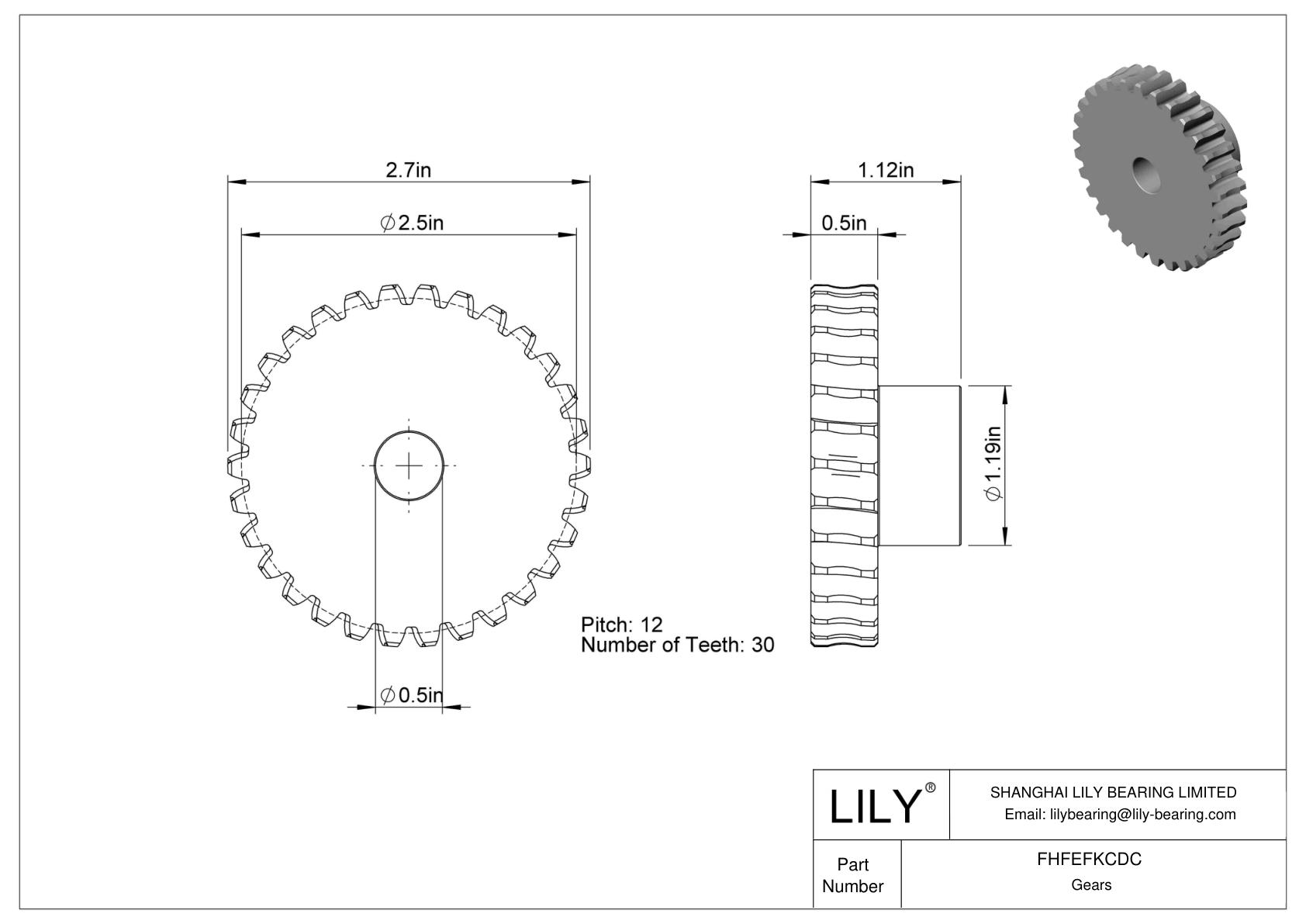 FHFEFKCDC Inch Worm Gears cad drawing