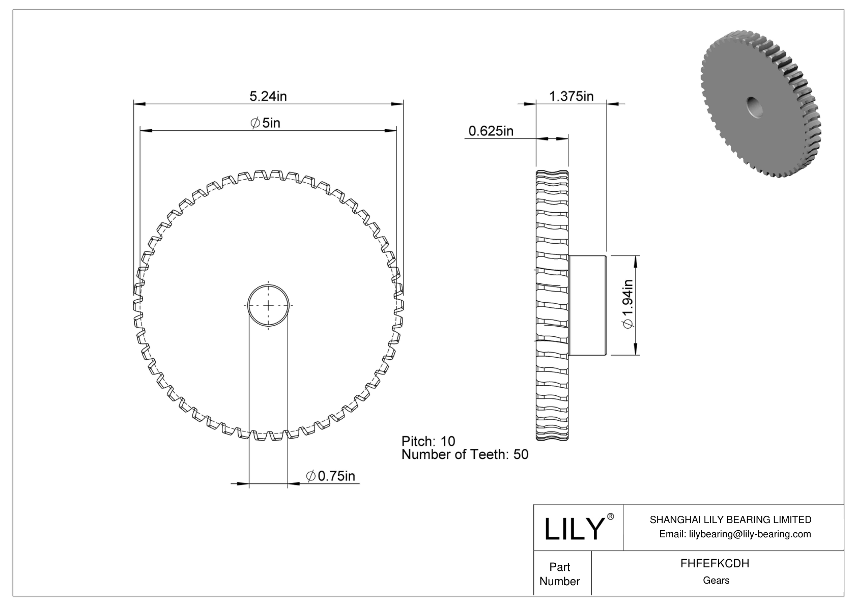 FHFEFKCDH Inch Worm Gears cad drawing