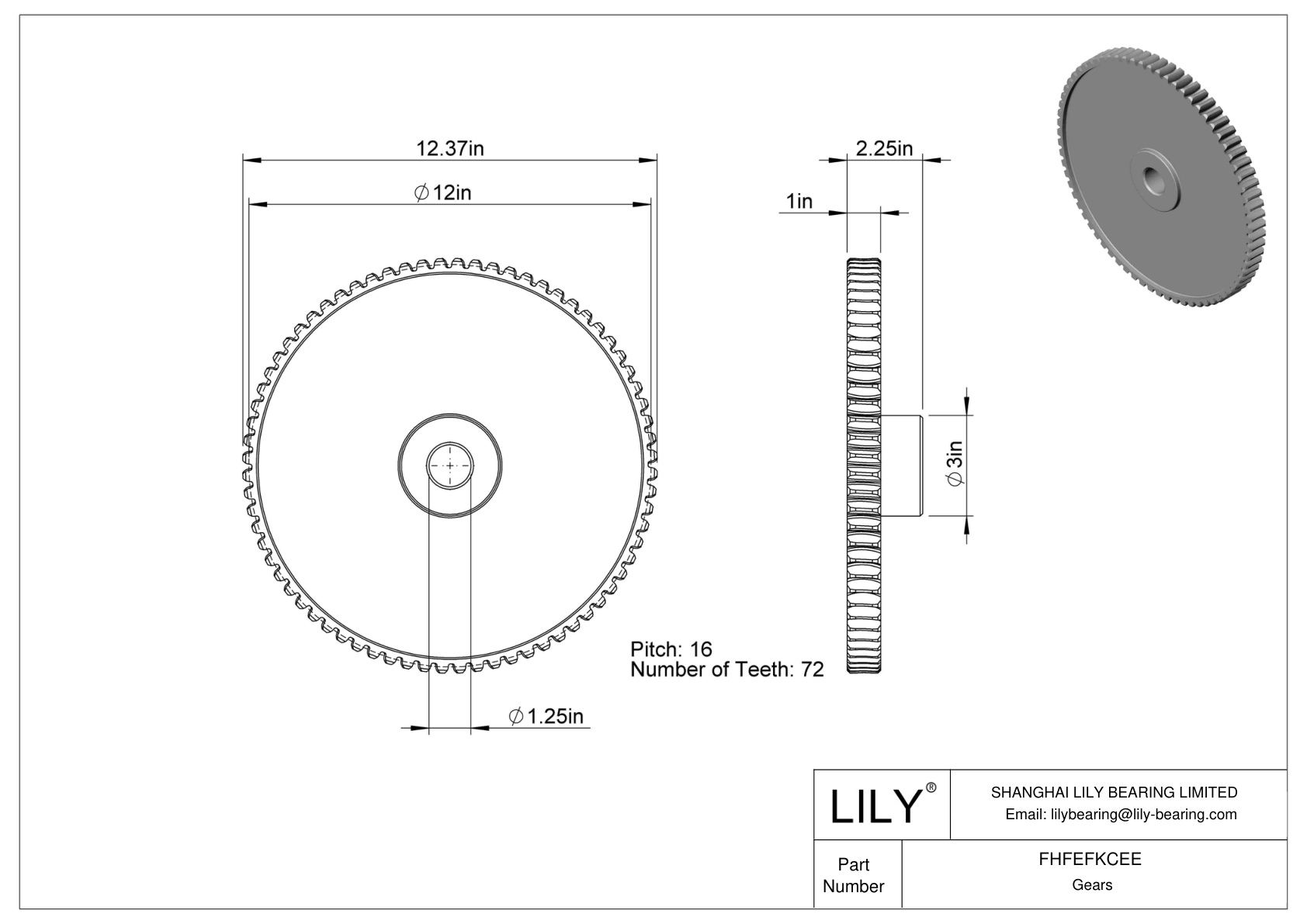 FHFEFKCEE Inch Worm Gears cad drawing