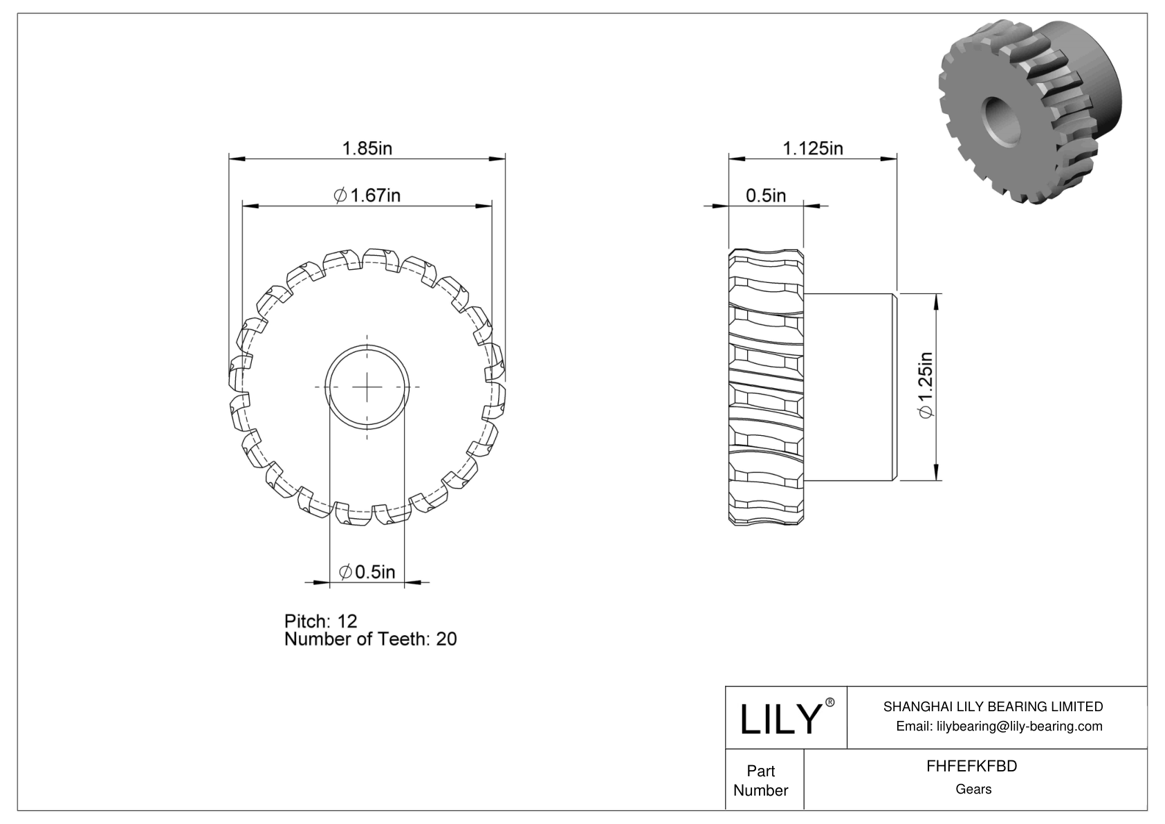 FHFEFKFBD Inch Worm Gears cad drawing