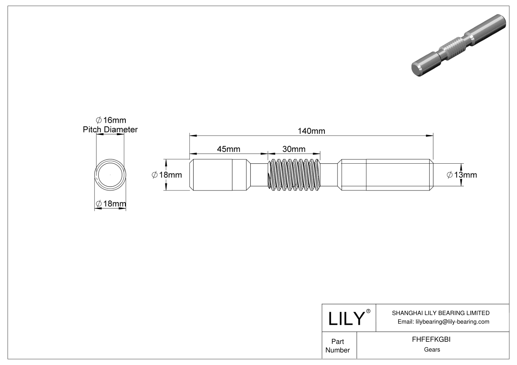 FHFEFKGBI Metric Shaft-Mounted Worms cad drawing