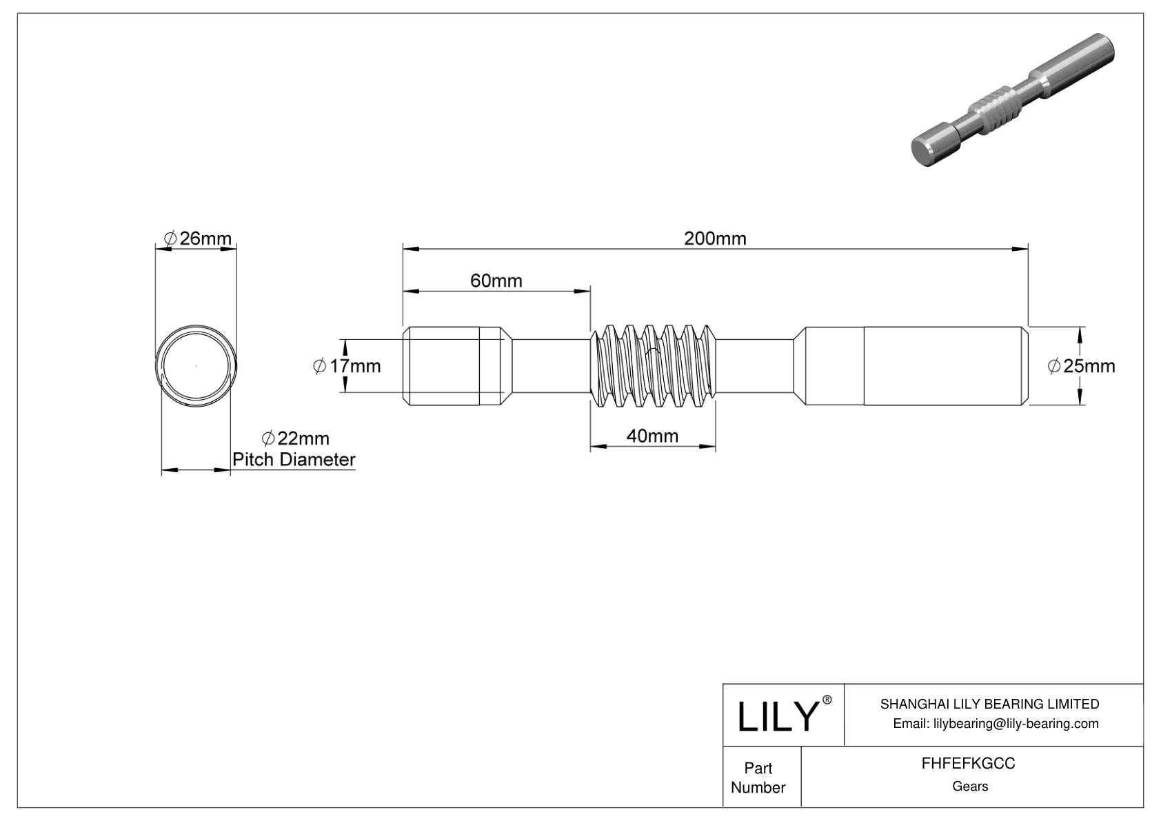 FHFEFKGCC 公制轴装蜗杆 cad drawing