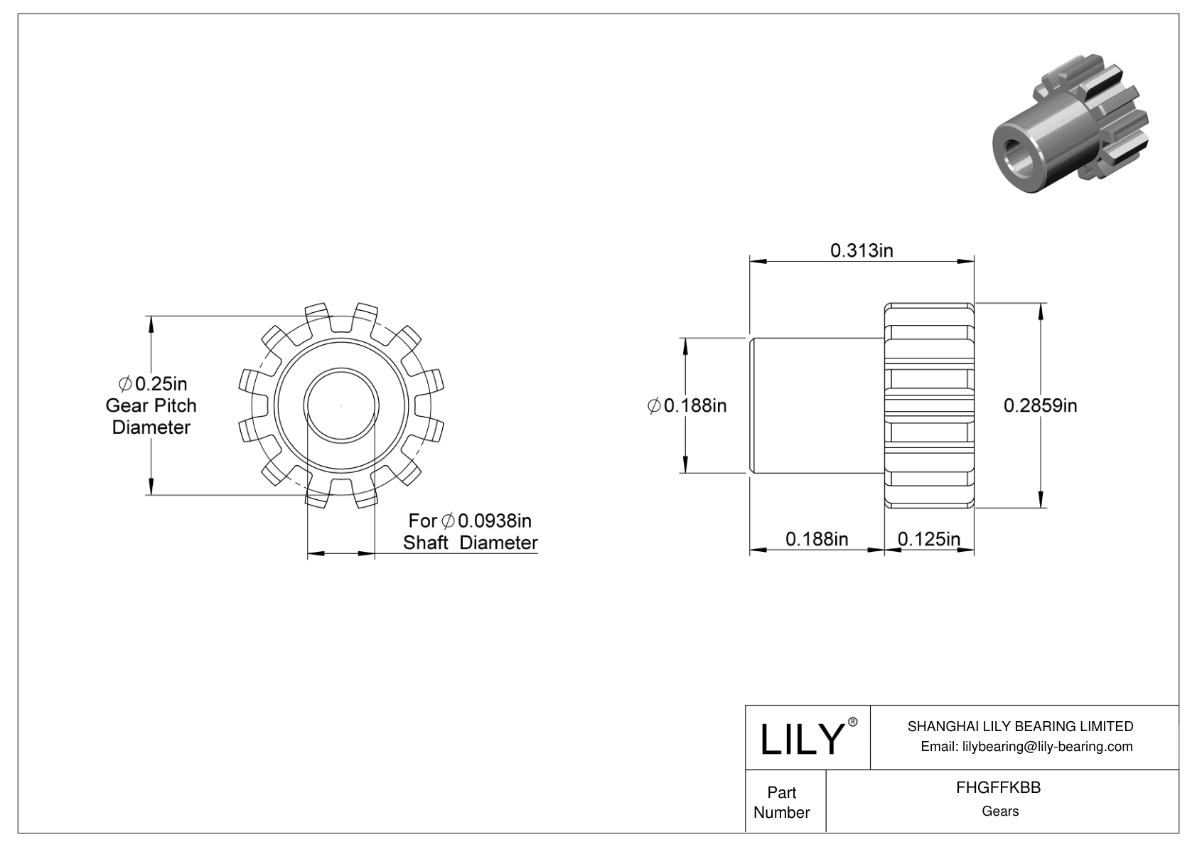 FHGFFKBB 塑料齿轮 - 14 1/2° 压力角 cad drawing