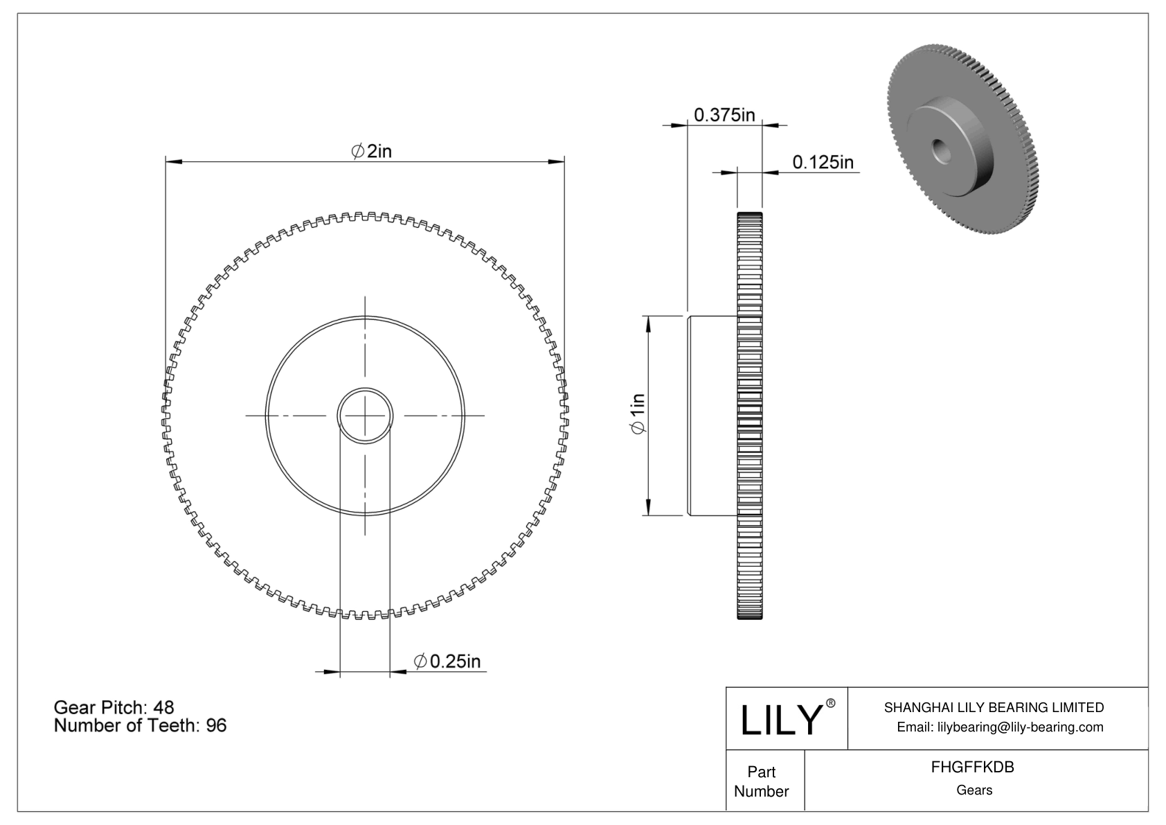 FHGFFKDB Plastic Gears - 14 1/2° Pressure Angle cad drawing