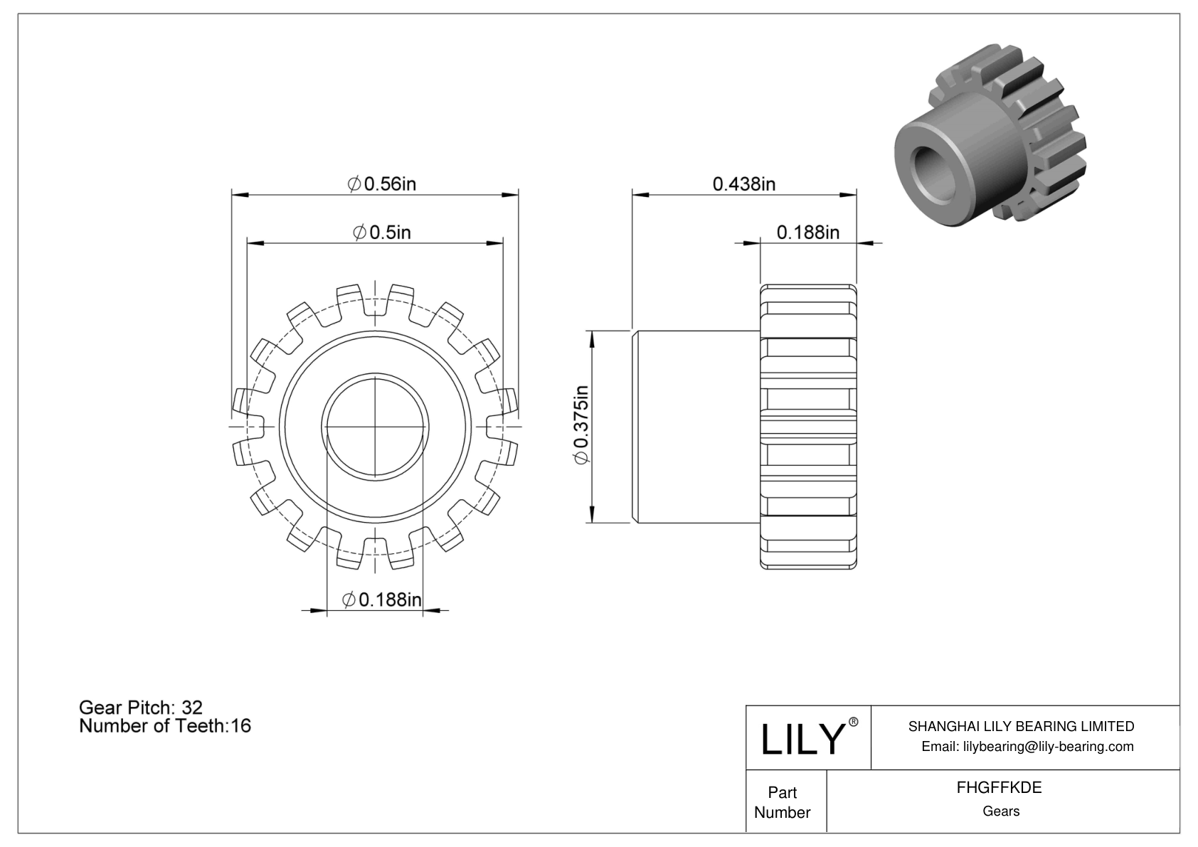 FHGFFKDE 塑料齿轮 - 14 1/2° 压力角 cad drawing