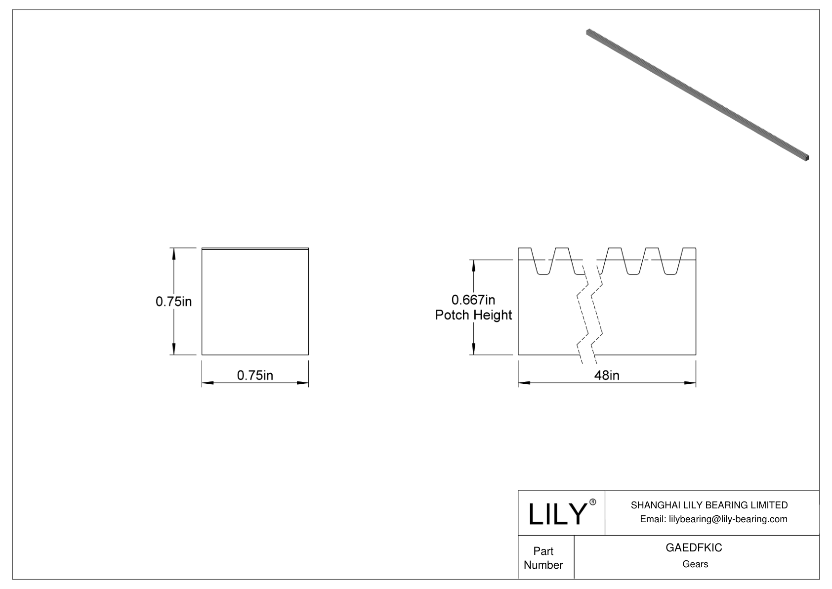 GAEDFKIC 塑料齿轮架 - 14 1/2° 压力角 cad drawing