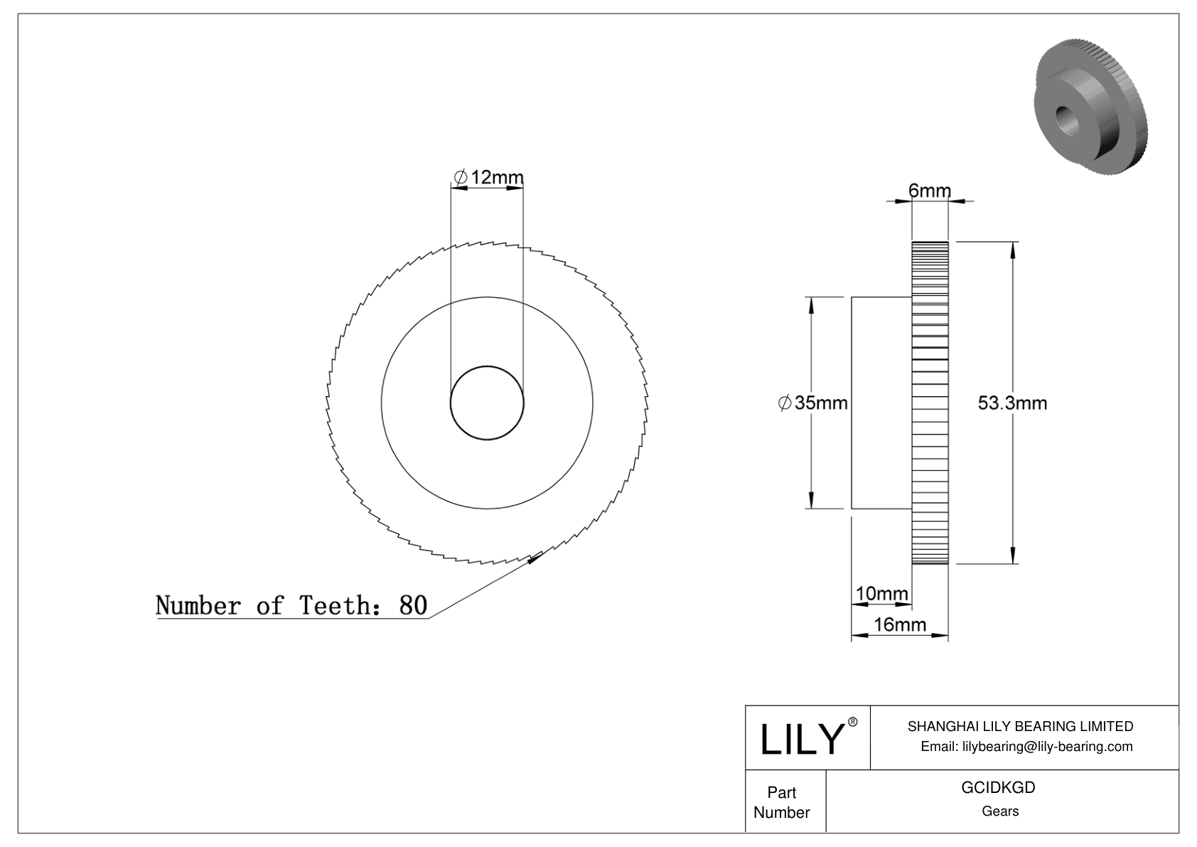 GCIDKGD Gears cad drawing