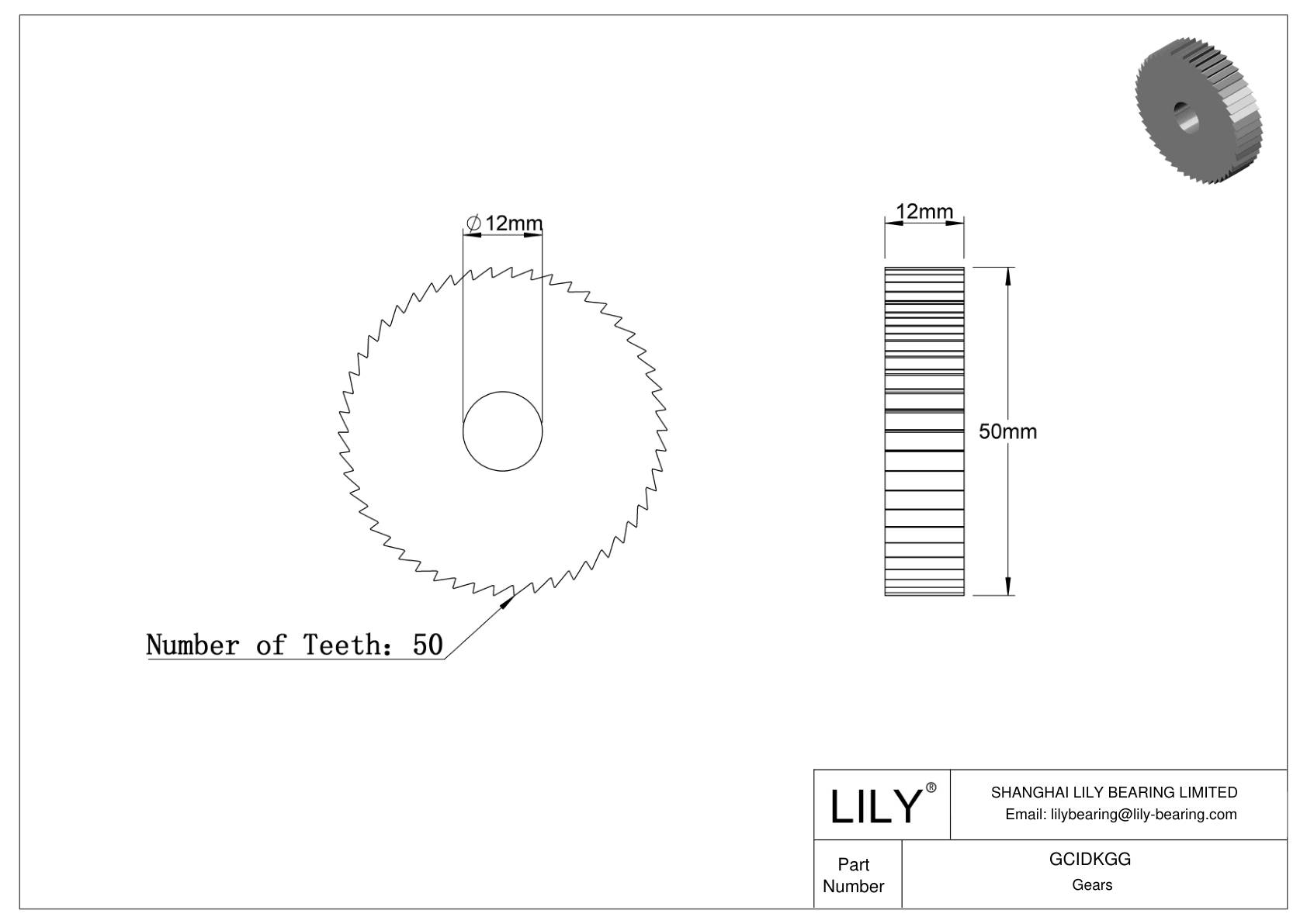 GCIDKGG Gears cad drawing