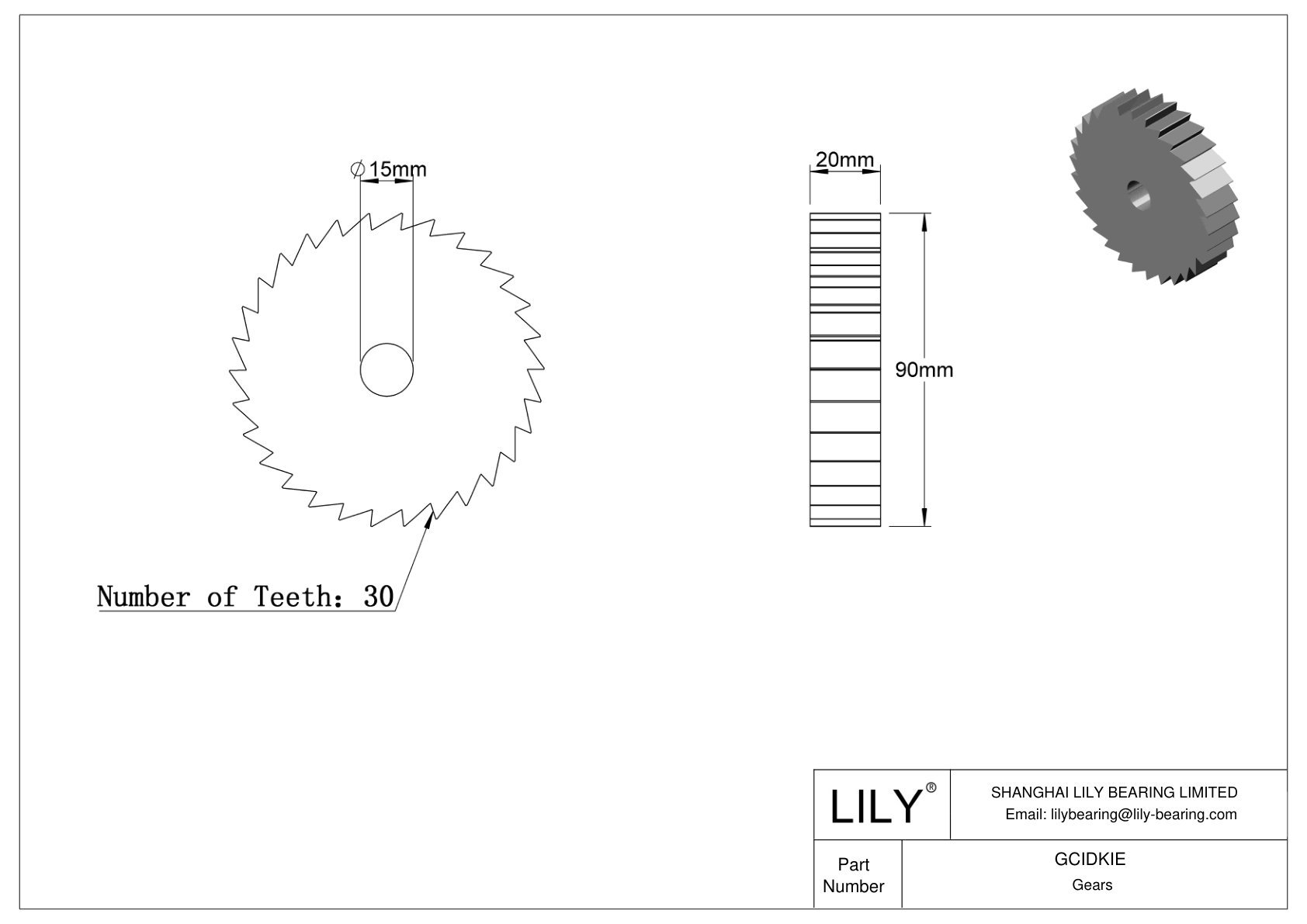 GCIDKIE Gears cad drawing