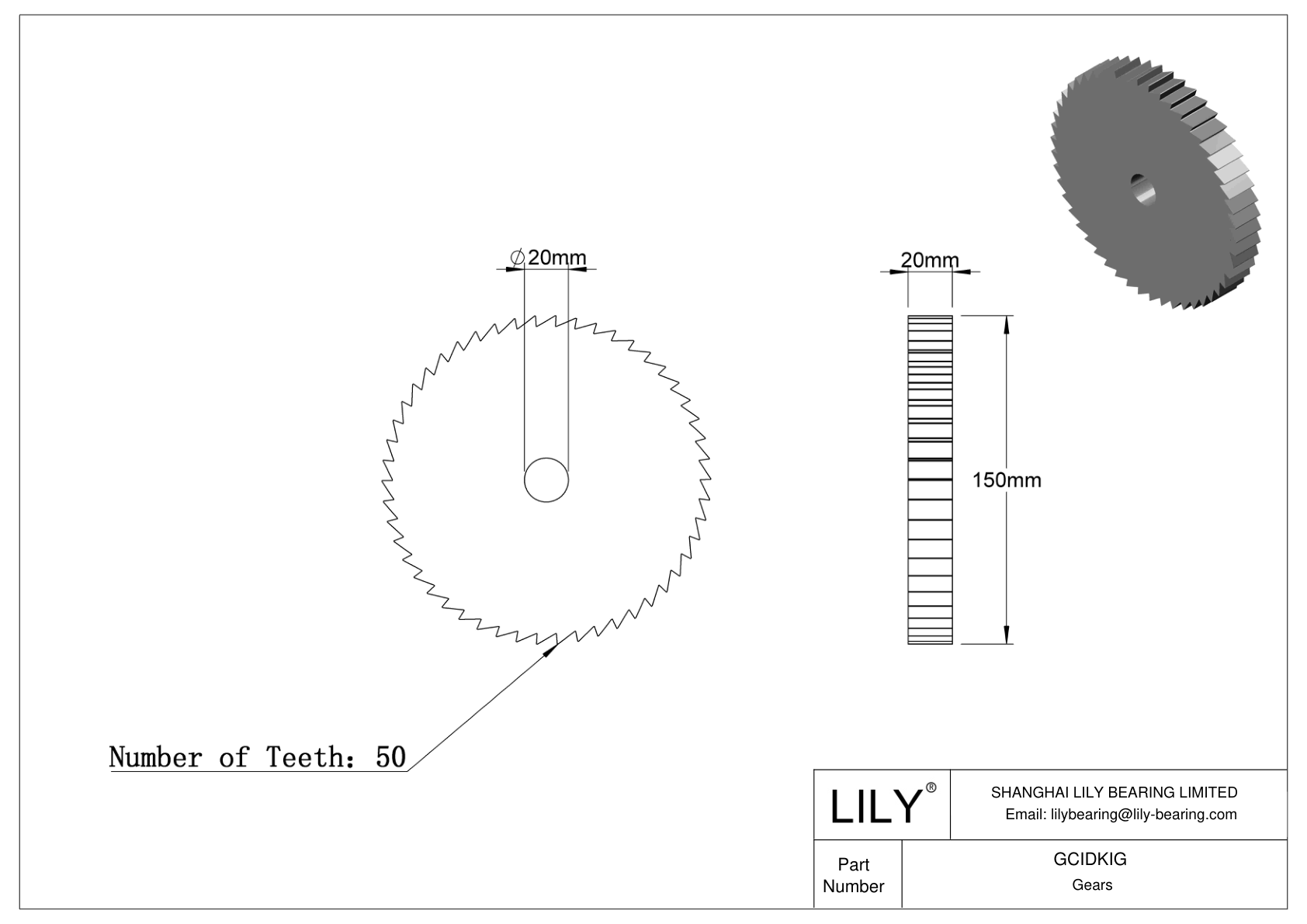 GCIDKIG Gears cad drawing