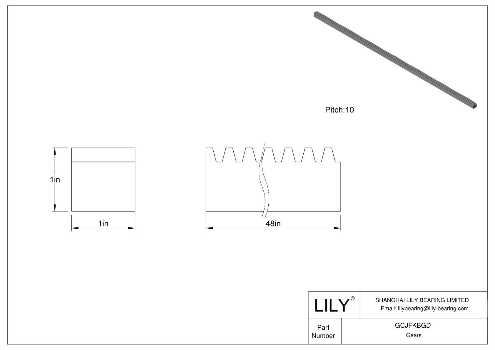 GCJFKBGD 金属齿轮齿条 - 14 1/2° 压力角 cad drawing