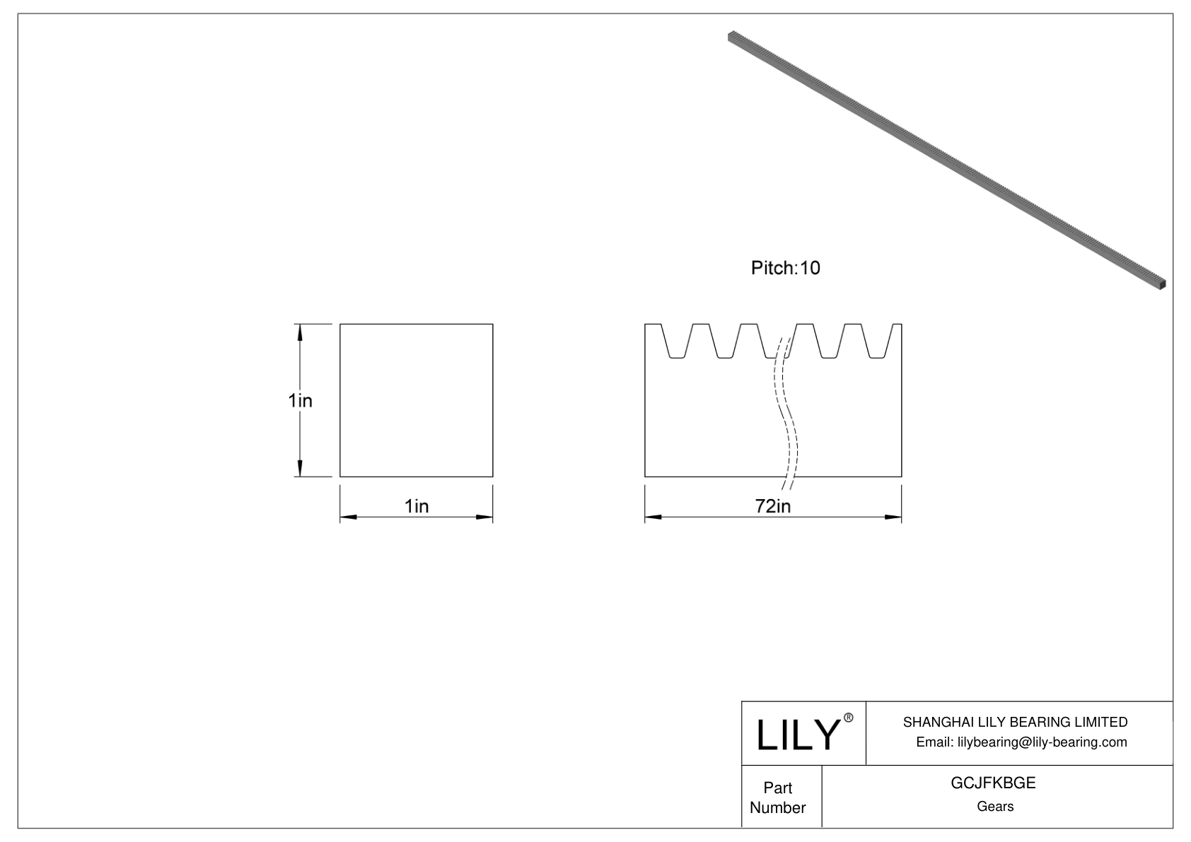 GCJFKBGE 金属齿轮齿条 - 14 1/2° 压力角 cad drawing