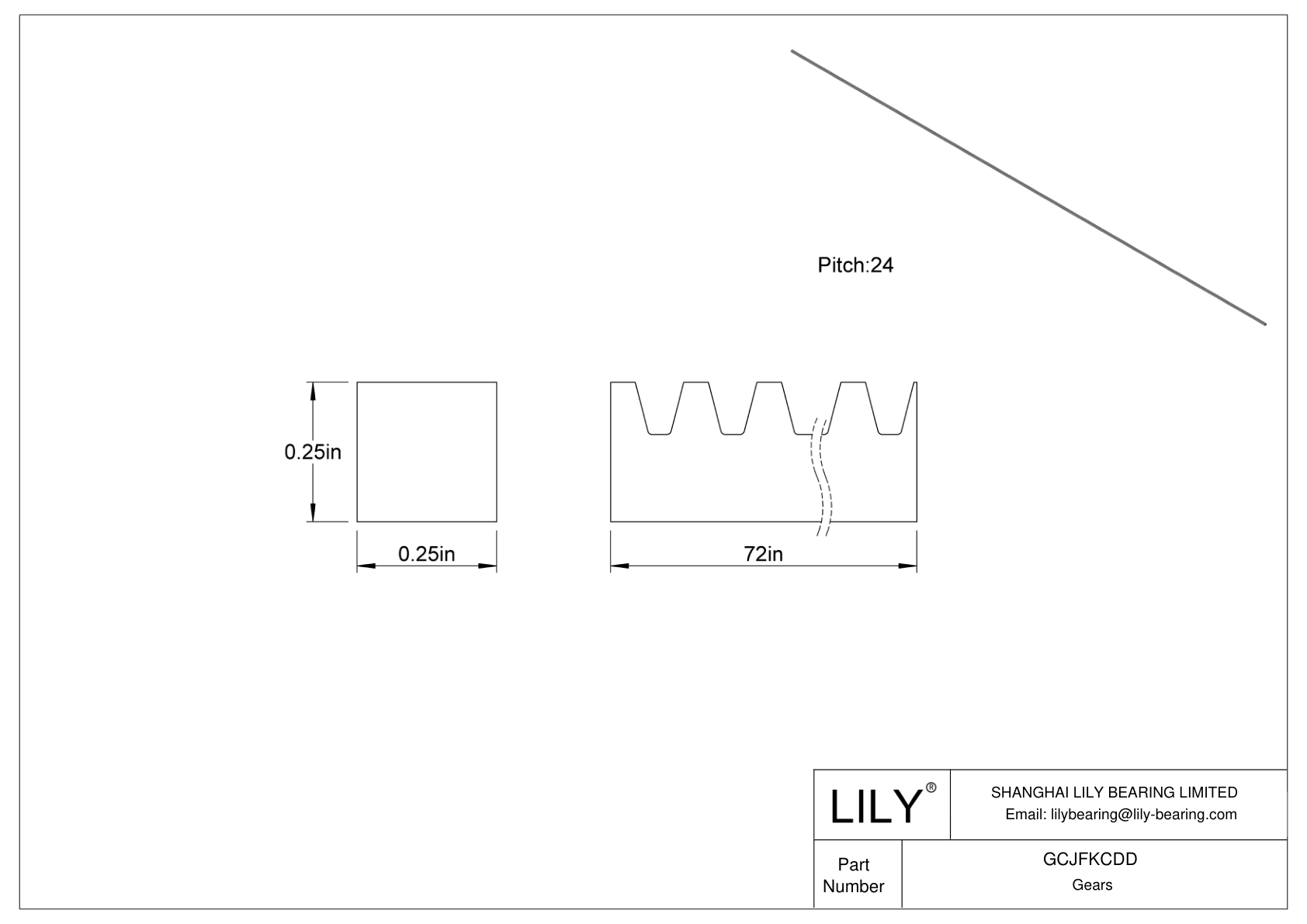 GCJFKCDD Metal Gear Racks - 14 1/2° Pressure Angle cad drawing