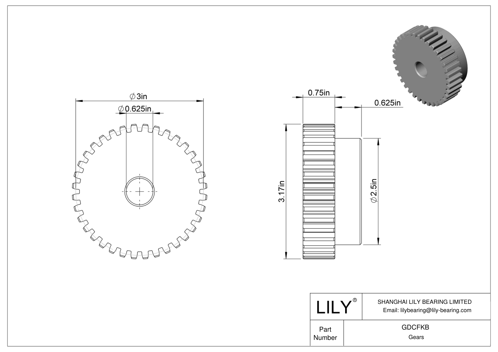 GDCFKB Metal Gears - 14 1/2° Pressure Angle cad drawing