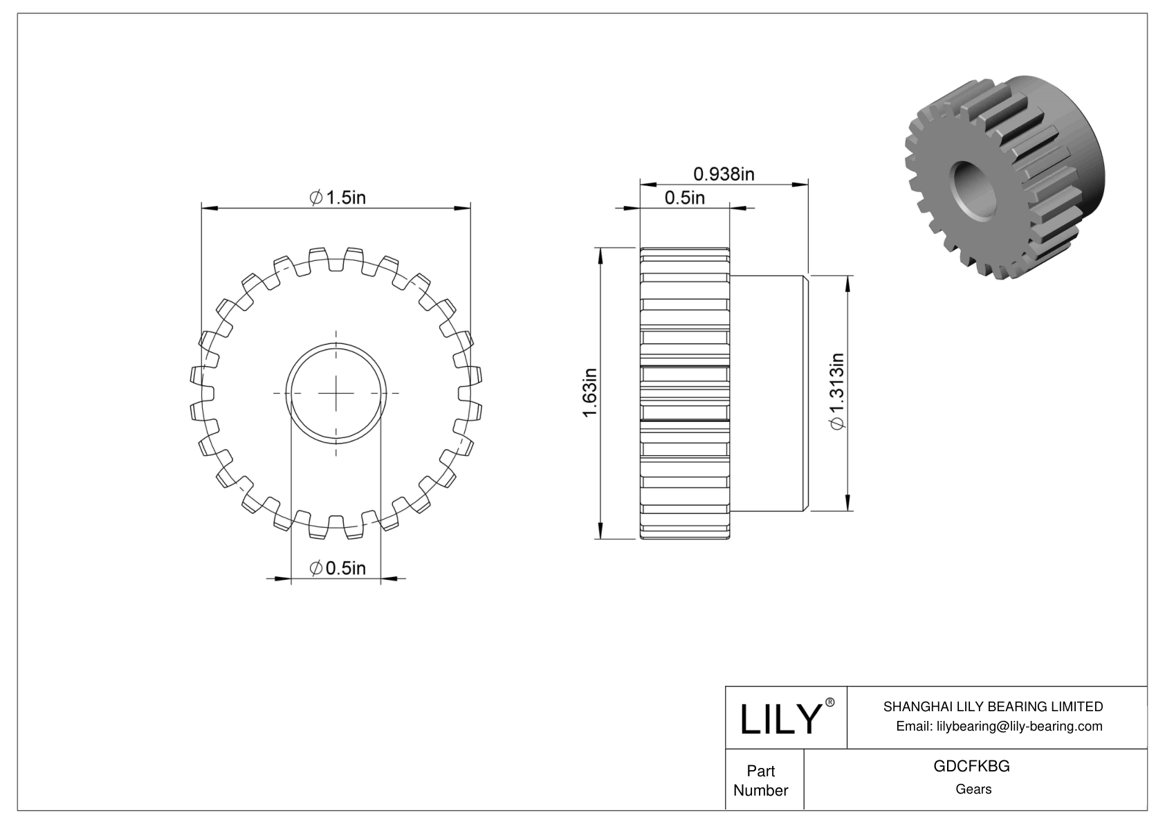 GDCFKBG 金属齿轮 - 14 1/2° 压力角 cad drawing