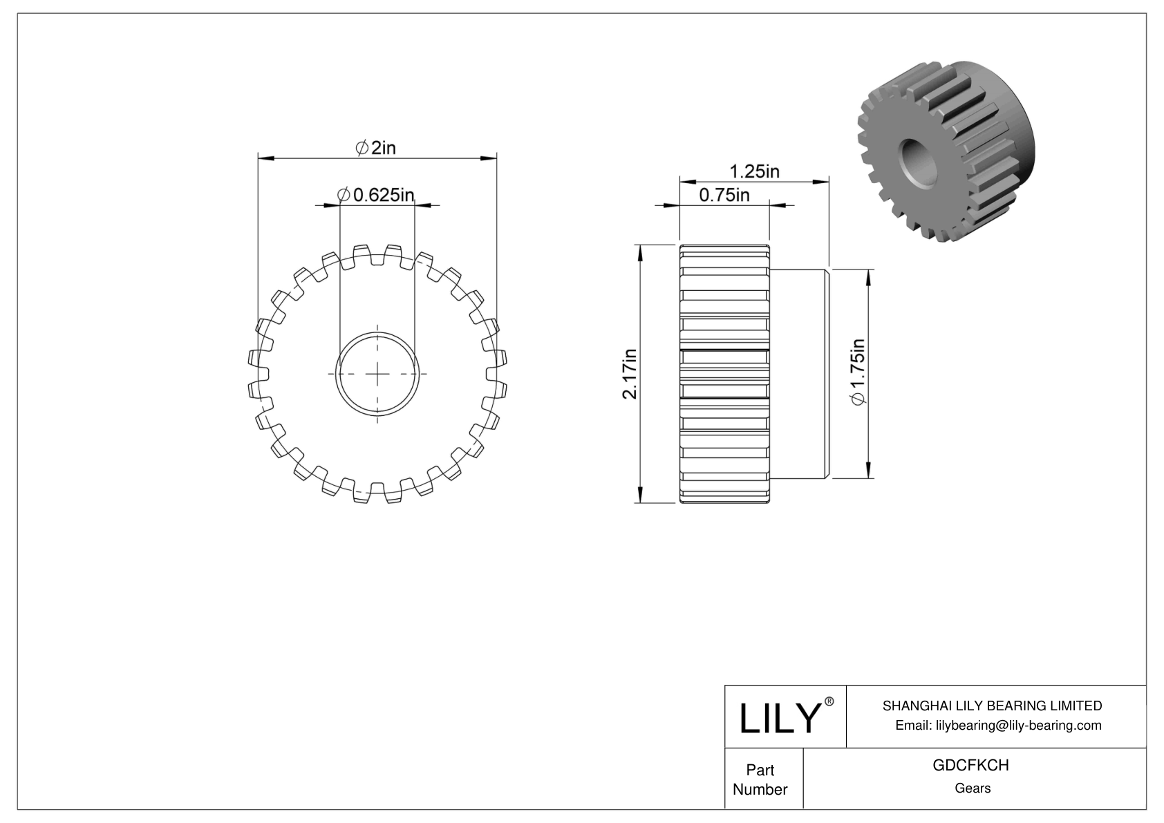 GDCFKCH Metal Gears - 14 1/2° Pressure Angle cad drawing