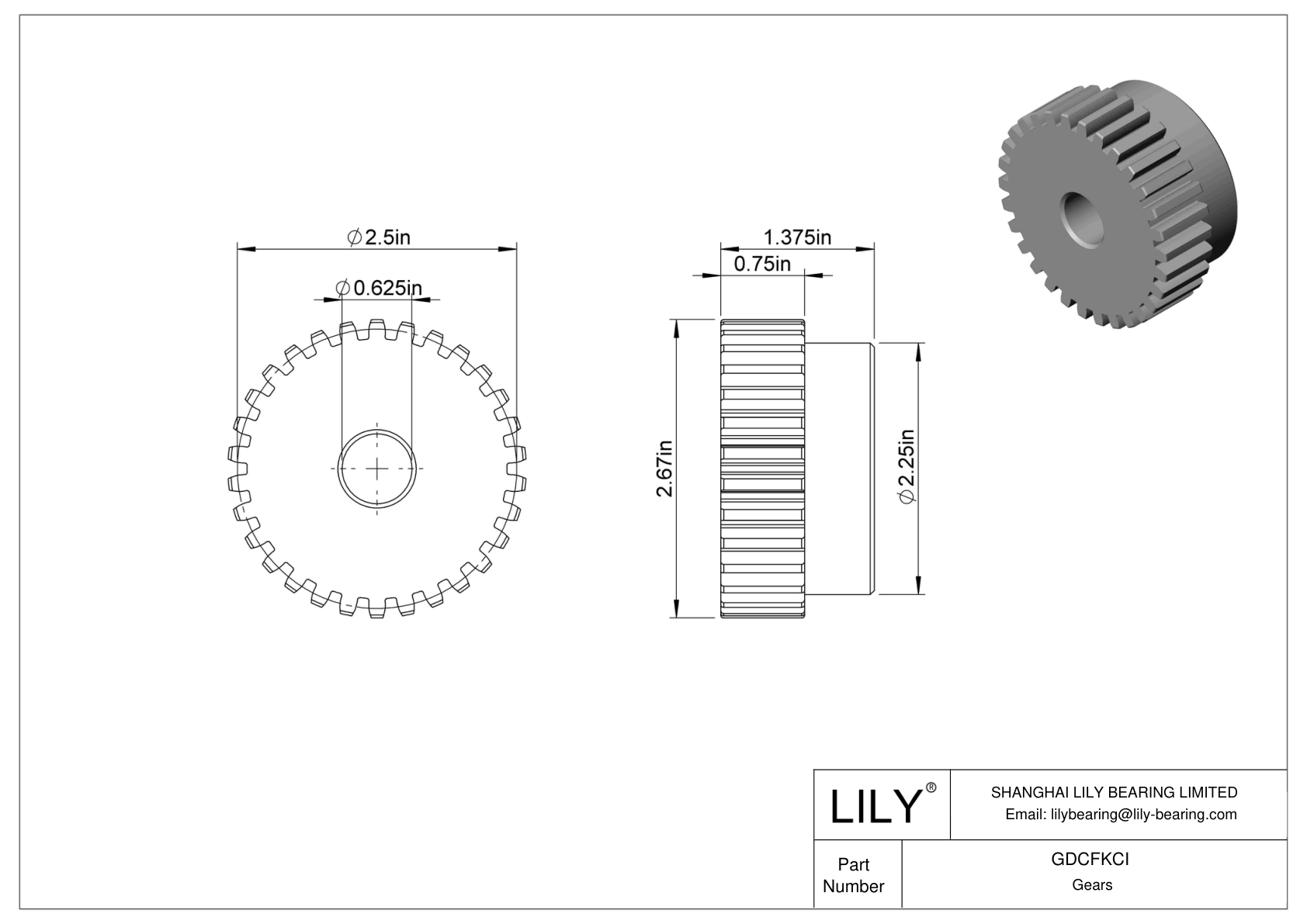 GDCFKCI Metal Gears - 14 1/2° Pressure Angle cad drawing