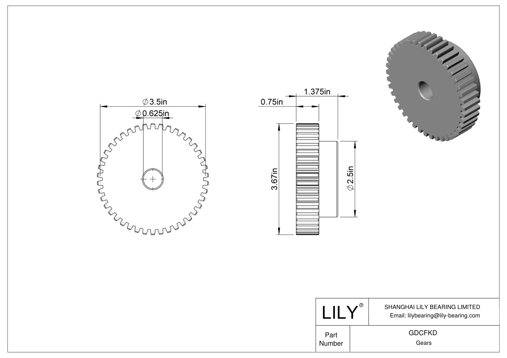 GDCFKD 金属齿轮 - 14 1/2° 压力角 cad drawing