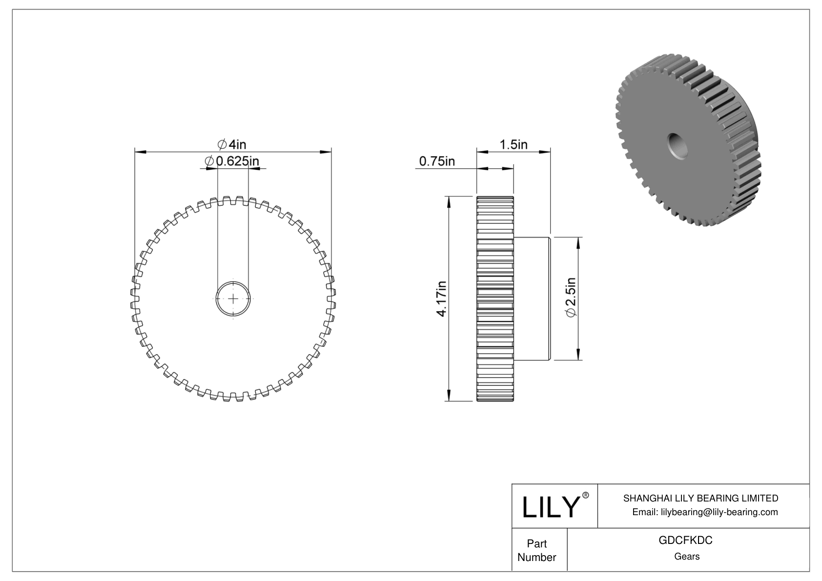 GDCFKDC Metal Gears - 14 1/2° Pressure Angle cad drawing