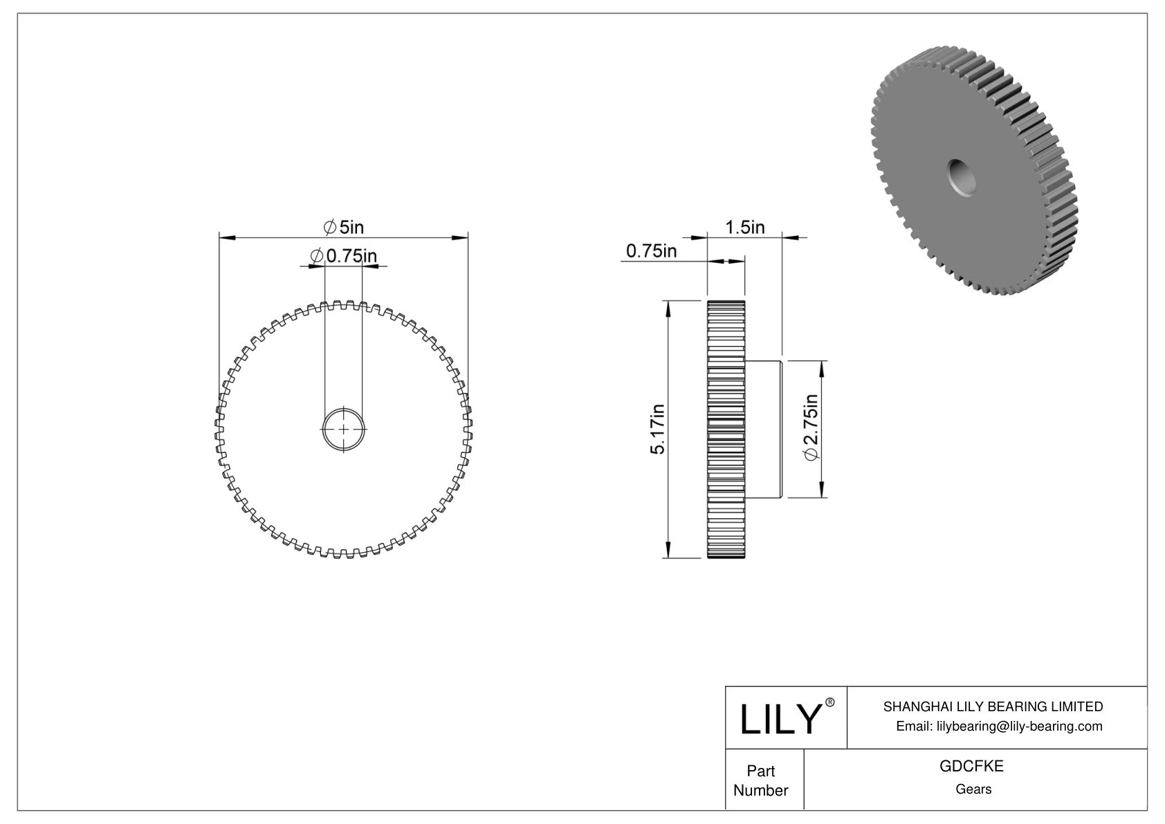 GDCFKE Metal Gears - 14 1/2° Pressure Angle cad drawing