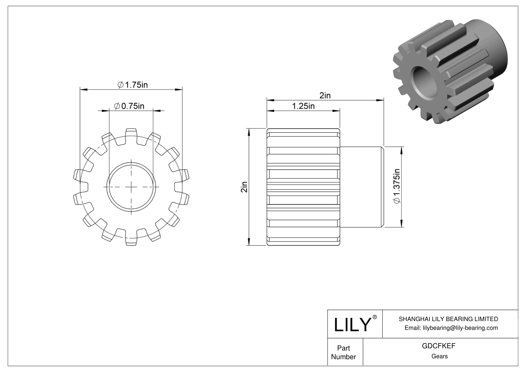 GDCFKEF Metal Gears - 14 1/2° Pressure Angle cad drawing