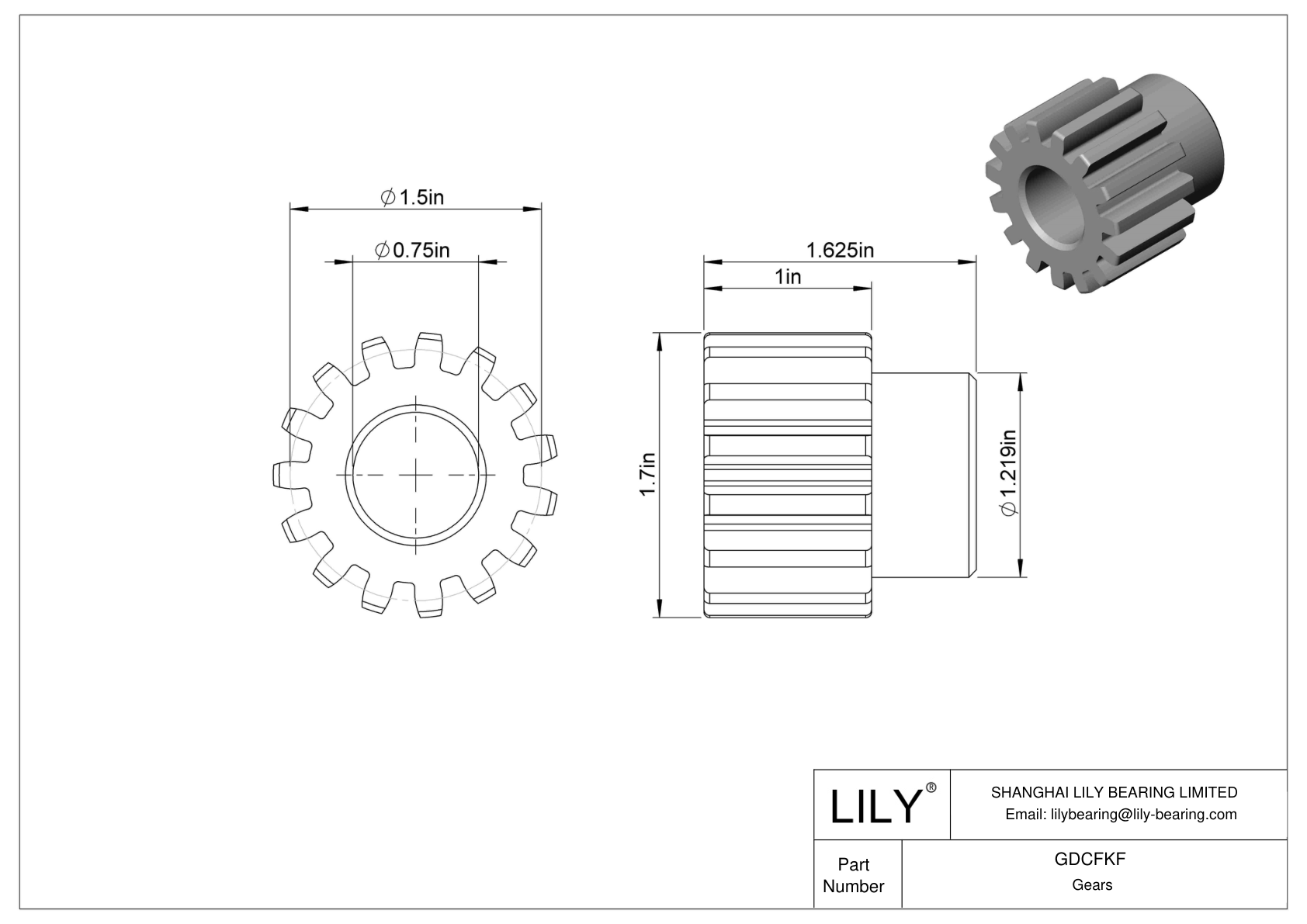 GDCFKF Metal Gears - 14 1/2° Pressure Angle cad drawing