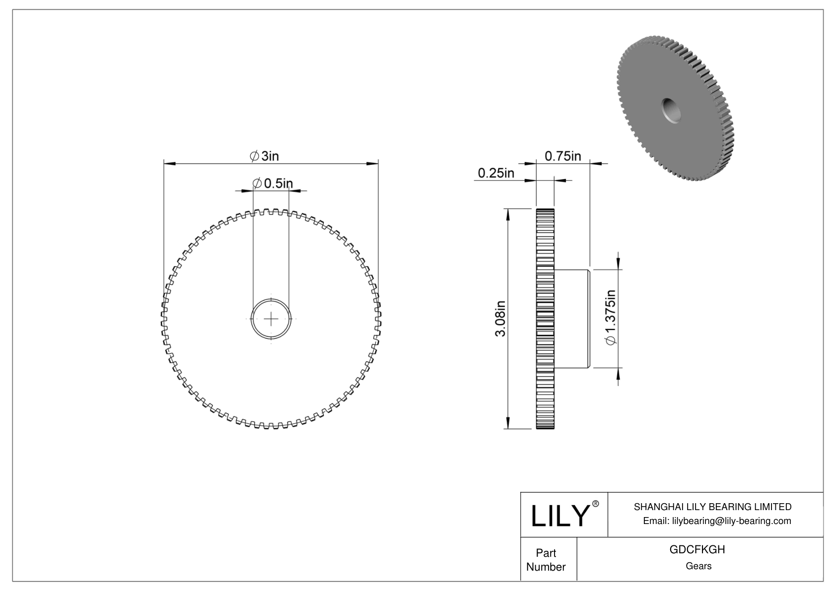 GDCFKGH Metal Gears - 14 1/2° Pressure Angle cad drawing